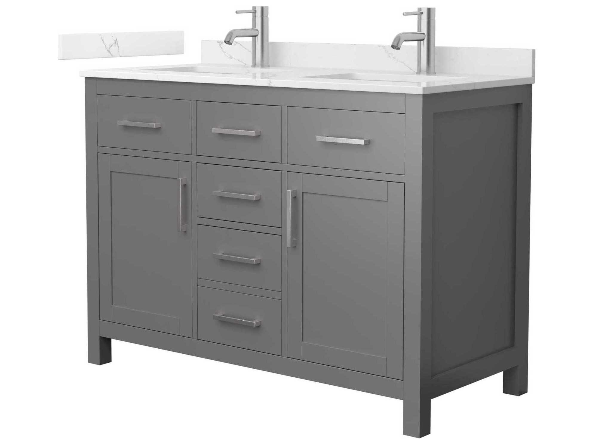 Wyndham Collection Beckett 48" Dark Gray Vanity