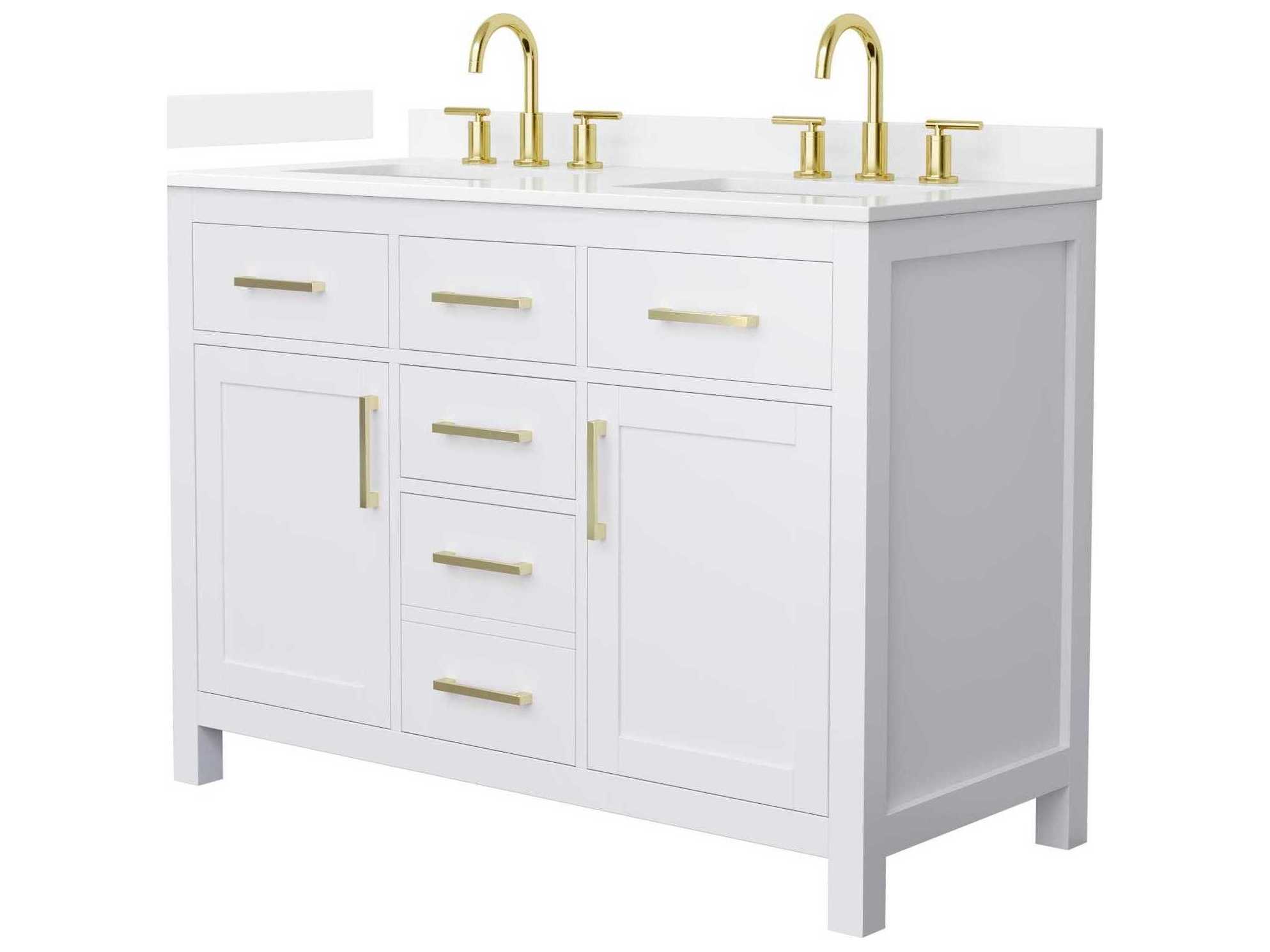 Wyndham Collection Beckett 48" White Vanity