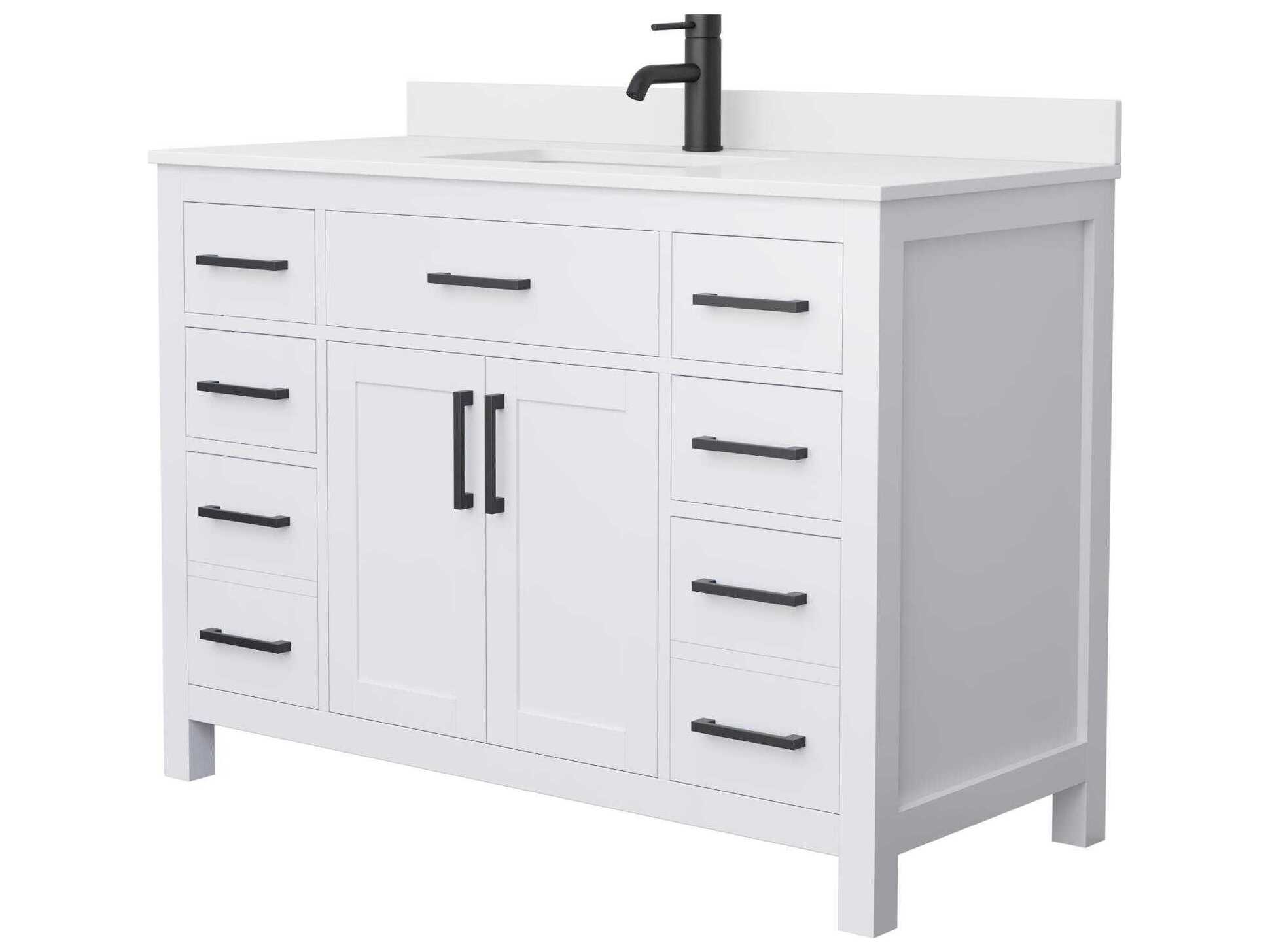 Wyndham Collection Beckett 48" White Vanity