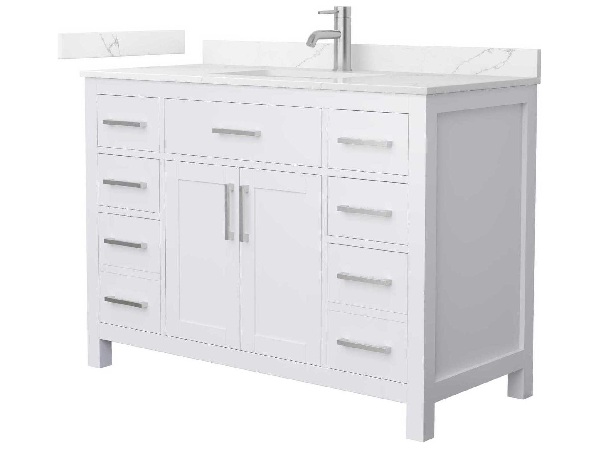 Wyndham Collection Beckett 48" White Vanity