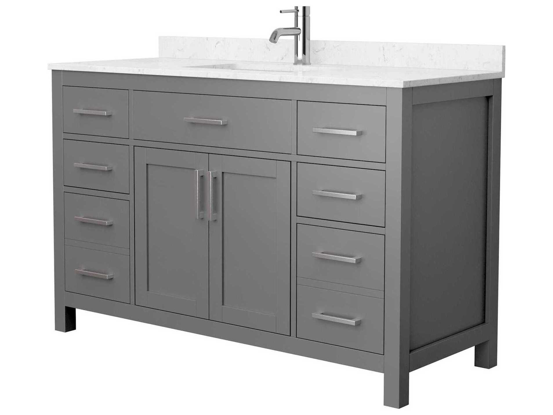 Wyndham Collection Beckett 54" Dark Gray Vanity