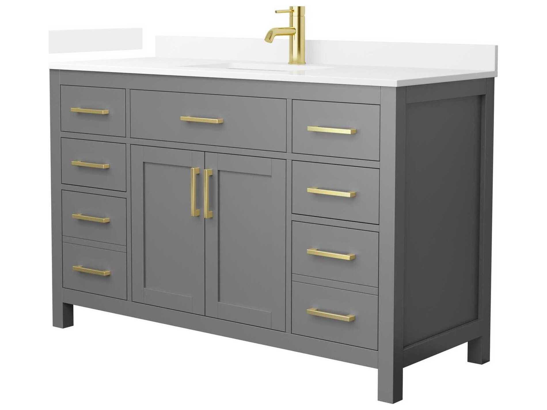 Wyndham Collection Beckett 54" Dark Gray Vanity