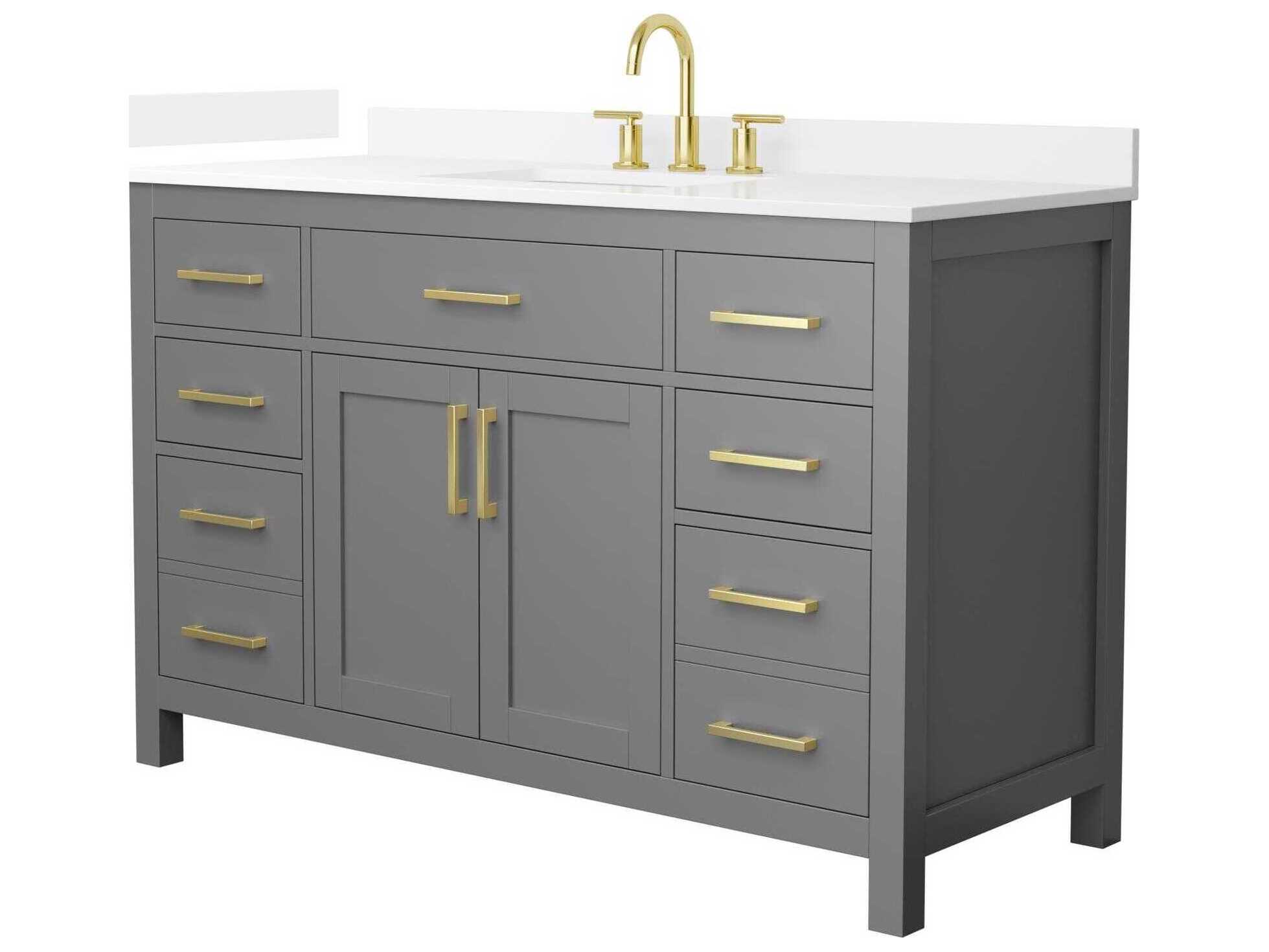 Wyndham Collection Beckett 54" Dark Gray Vanity