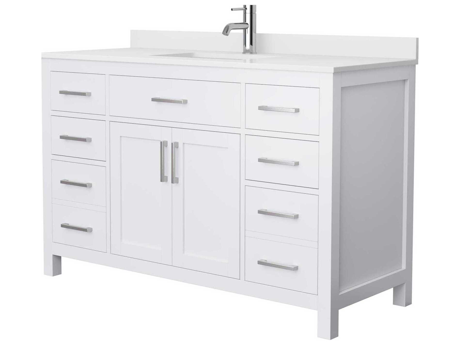 Wyndham Collection Beckett 54" White Vanity
