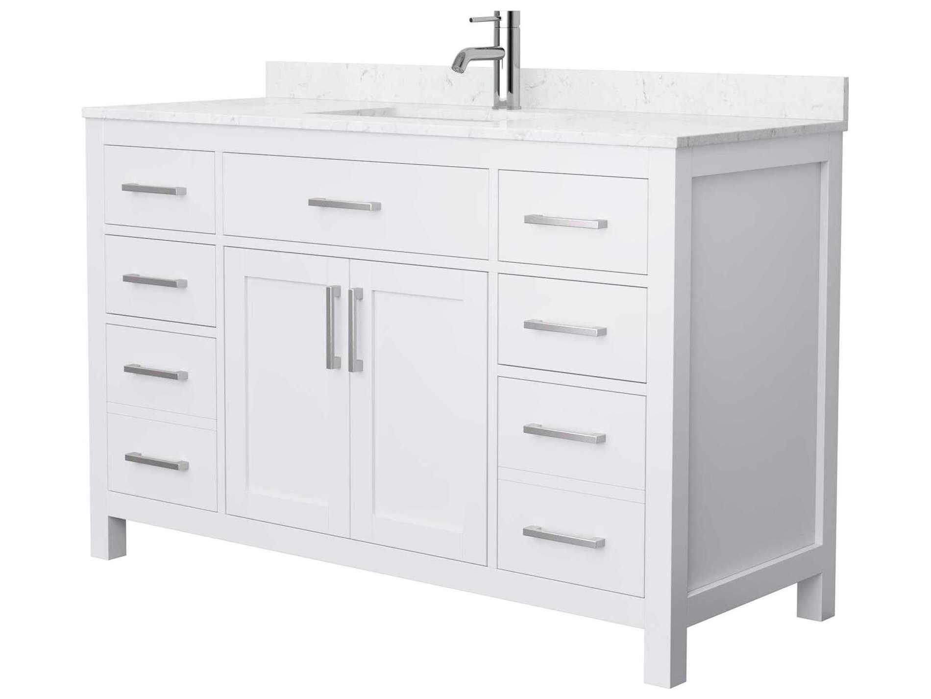 Wyndham Collection Beckett 54" White Vanity