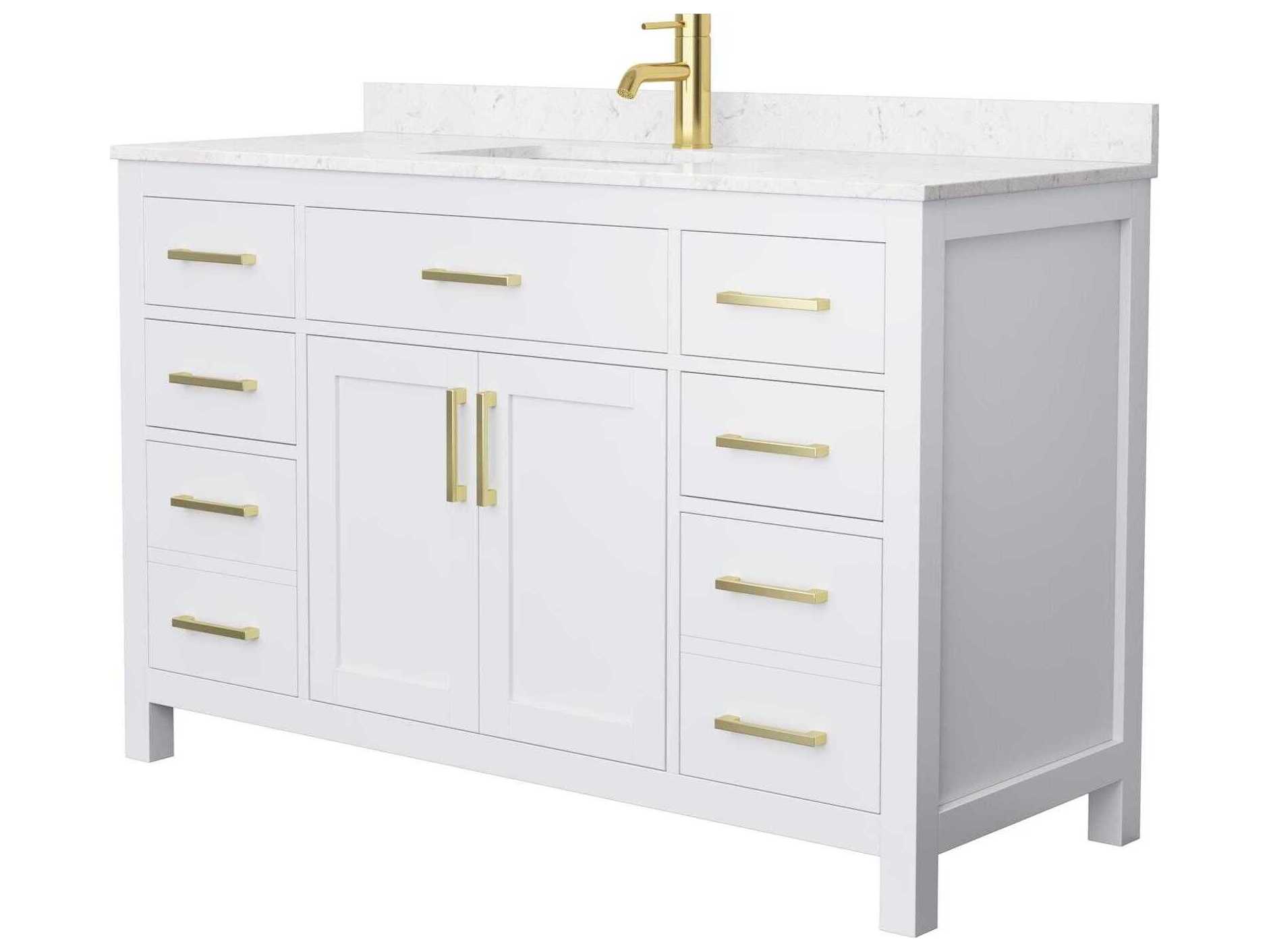 Wyndham Collection Beckett 54" White Vanity