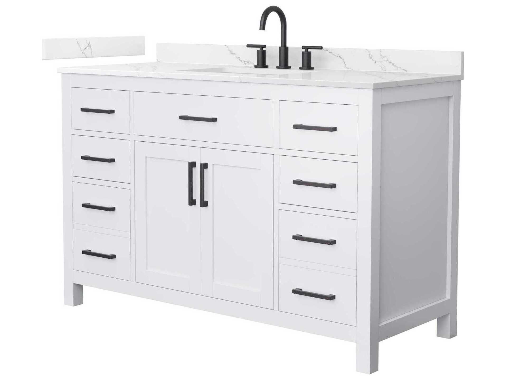 Wyndham Collection Beckett 54" White Vanity