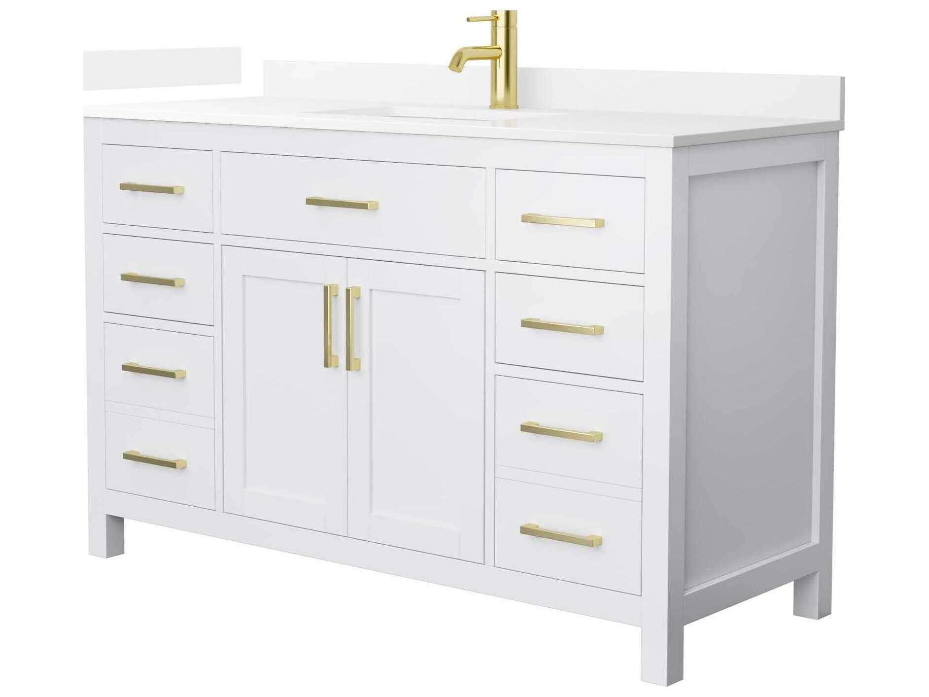 Wyndham Collection Beckett 54" White Vanity