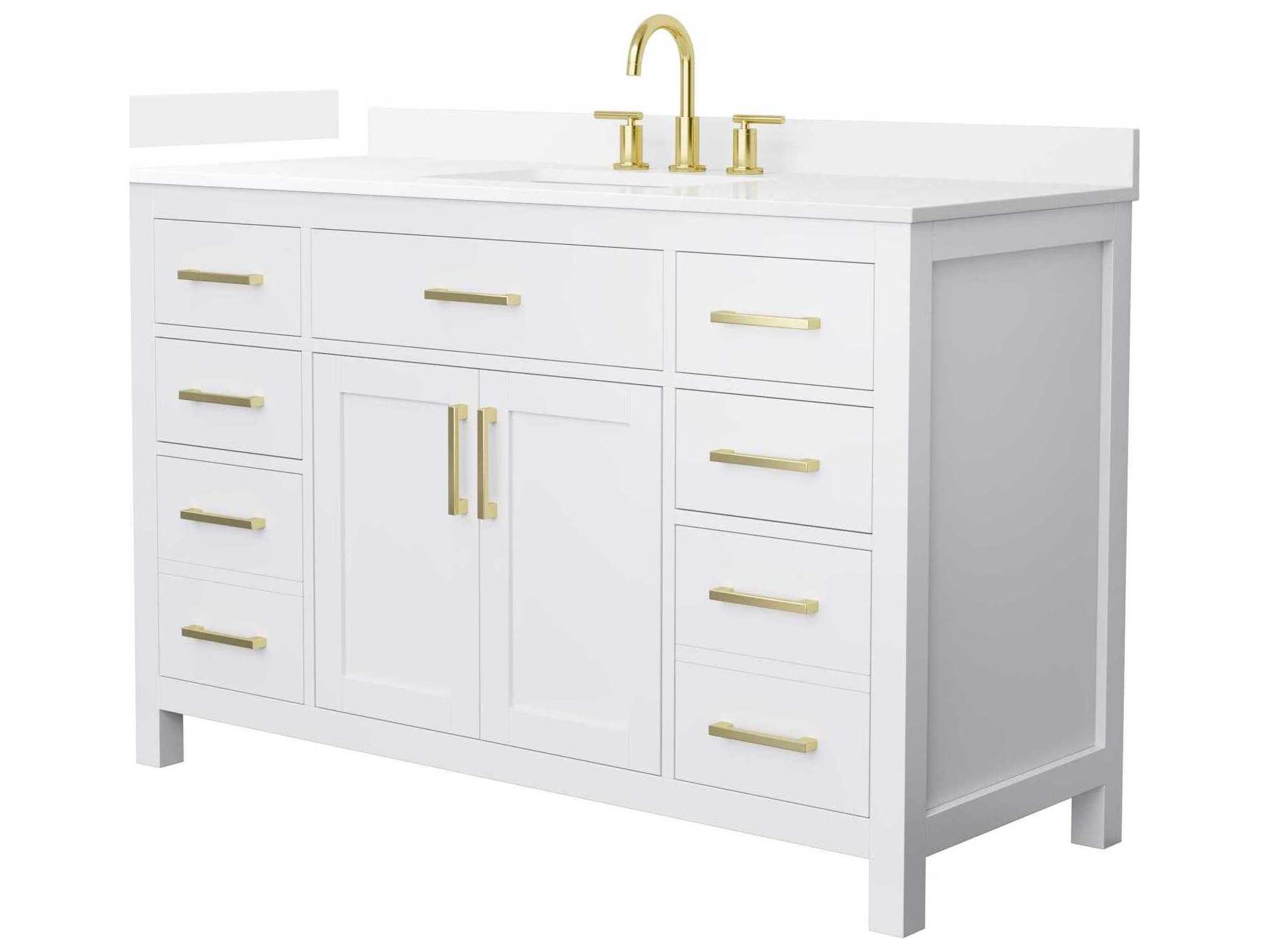 Wyndham Collection Beckett 54" White Vanity