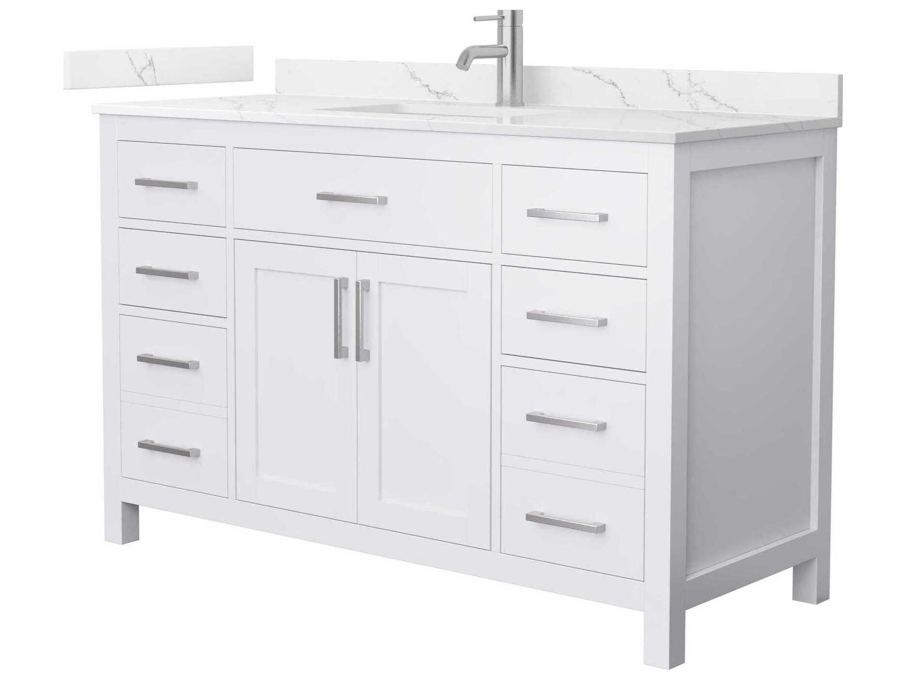 Wyndham Collection Beckett 54" White Vanity