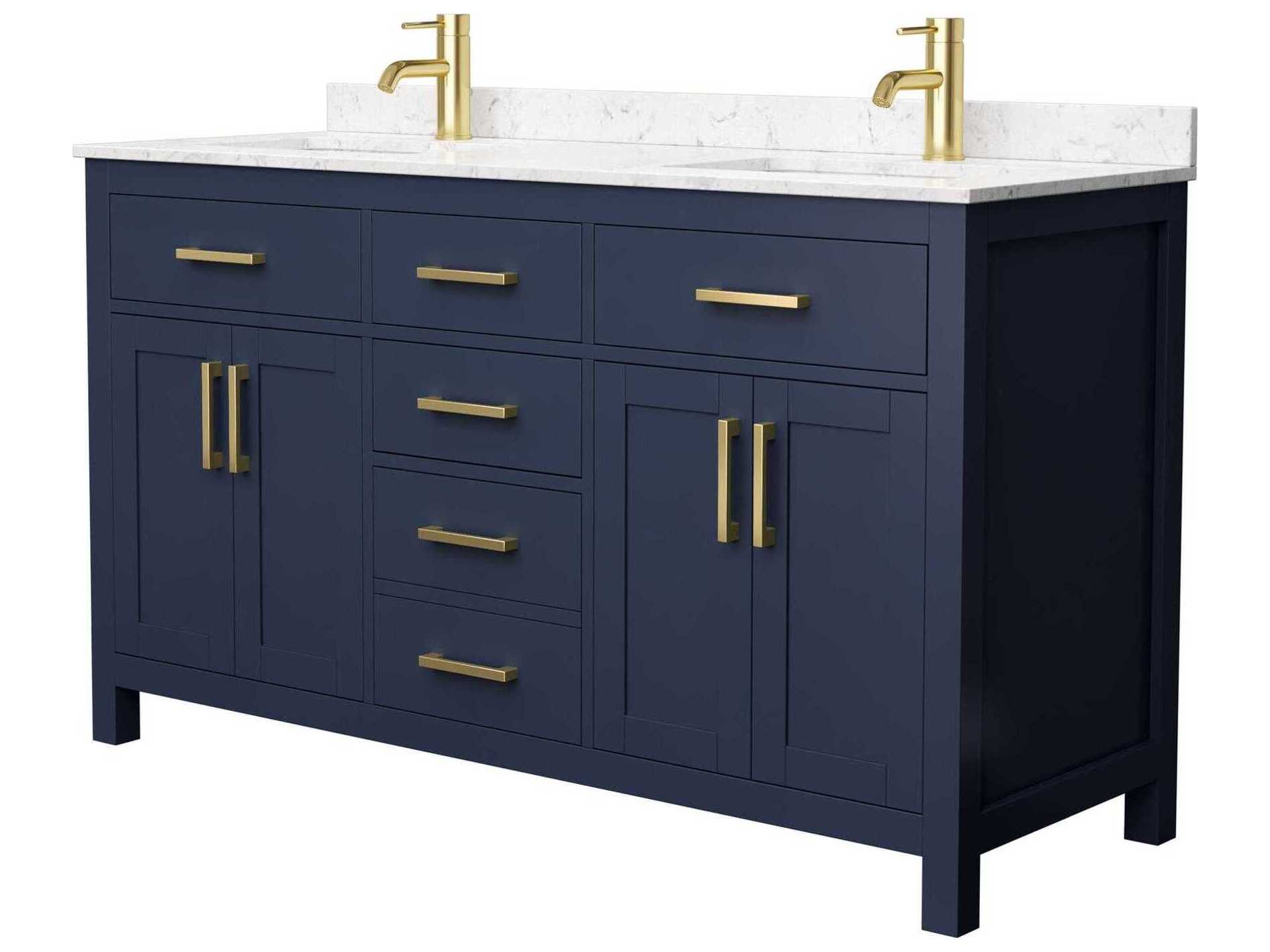 Wyndham Collection Beckett 60" Dark Blue Vanity