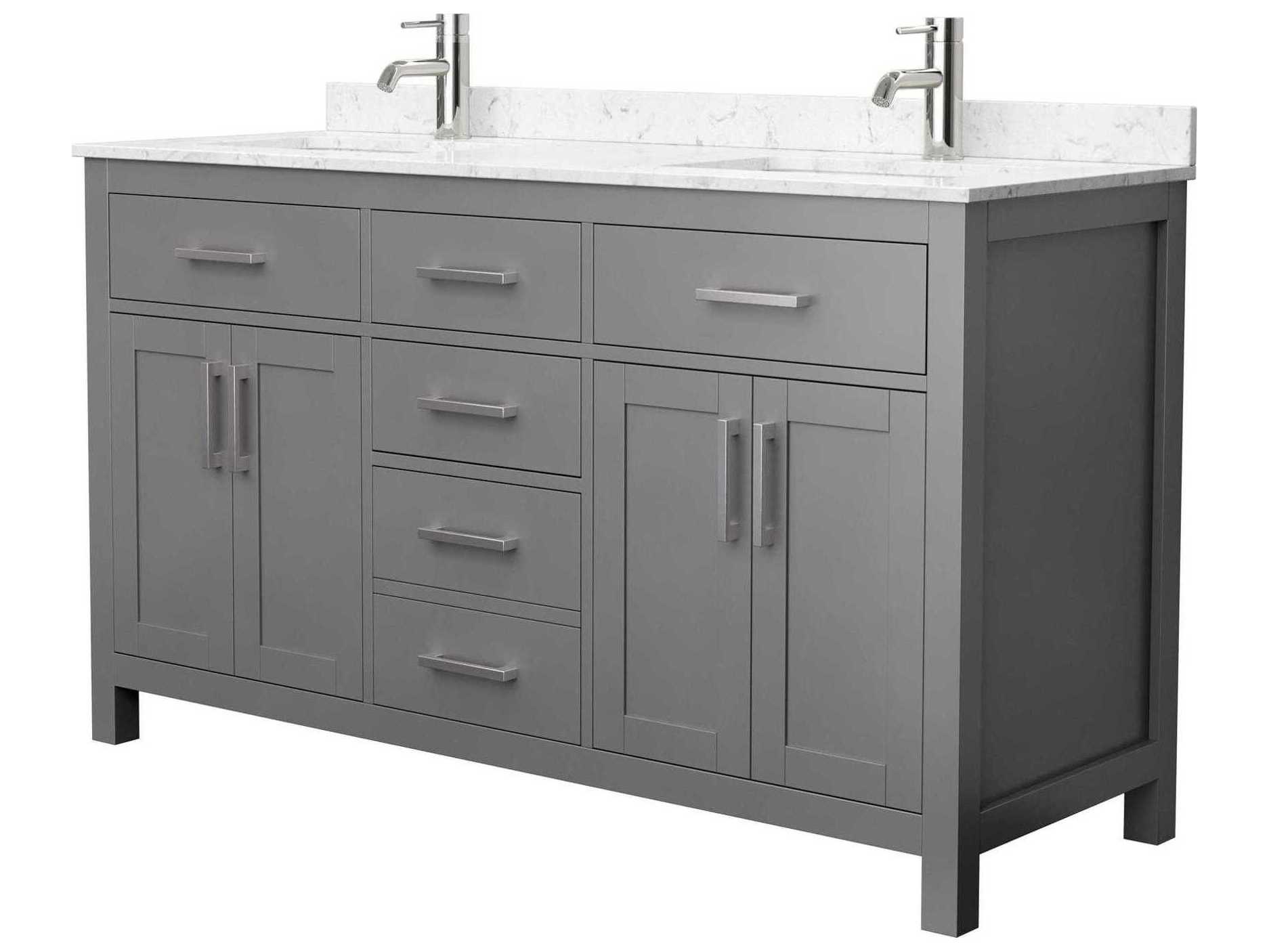 Wyndham Collection Beckett 60" Dark Gray Vanity