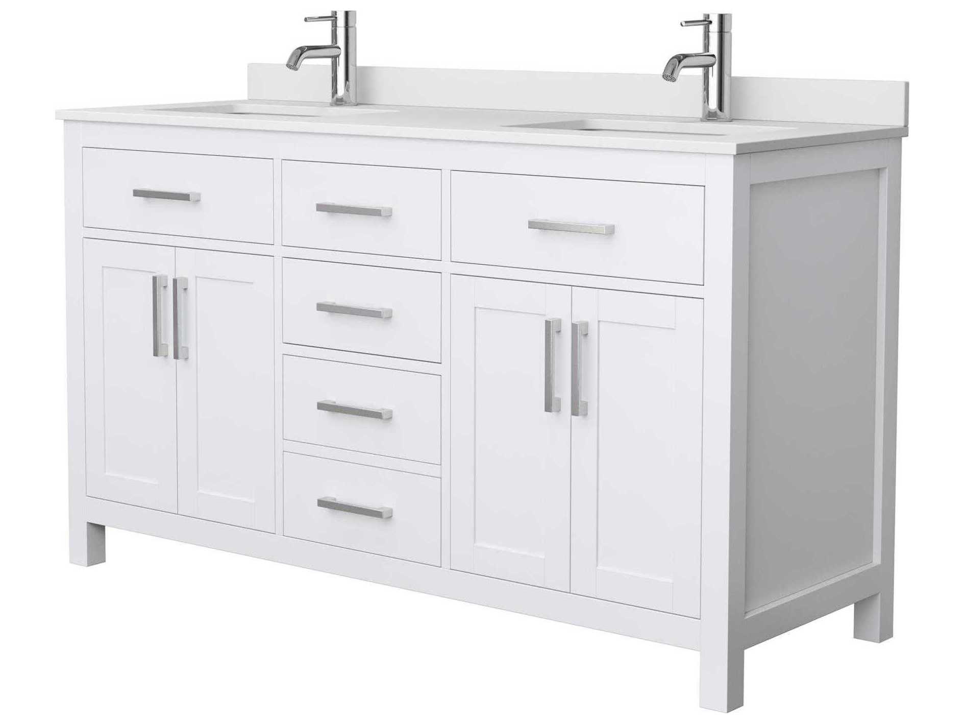 Wyndham Collection Beckett 60" White Vanity