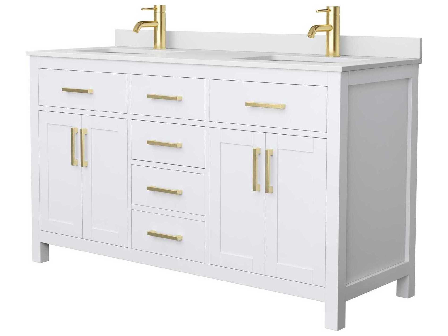Wyndham Collection Beckett 60" White Vanity