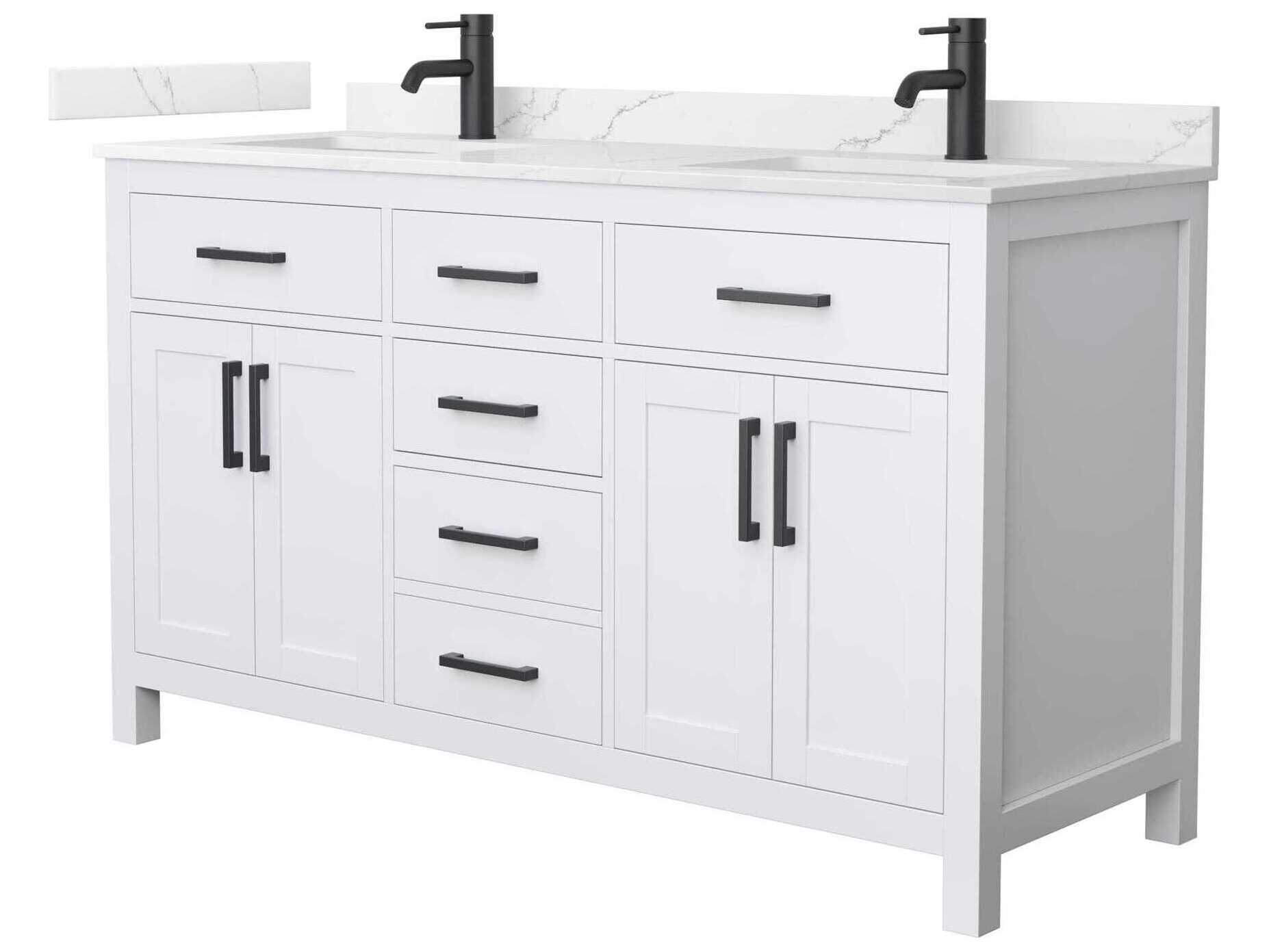 Wyndham Collection Beckett 60" White Vanity