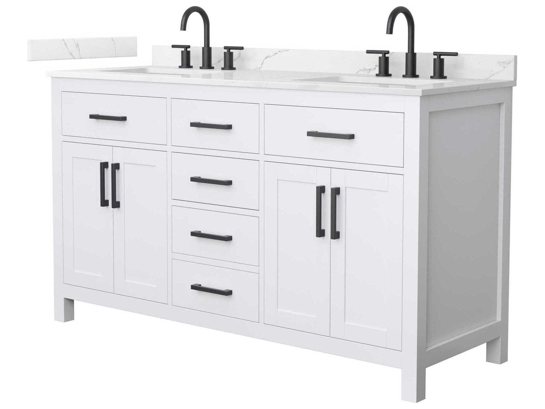 Wyndham Collection Beckett 60" White Vanity