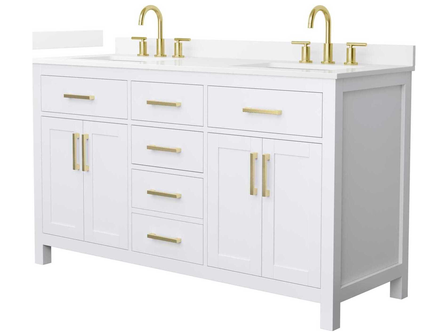 Wyndham Collection Beckett 60" White Vanity