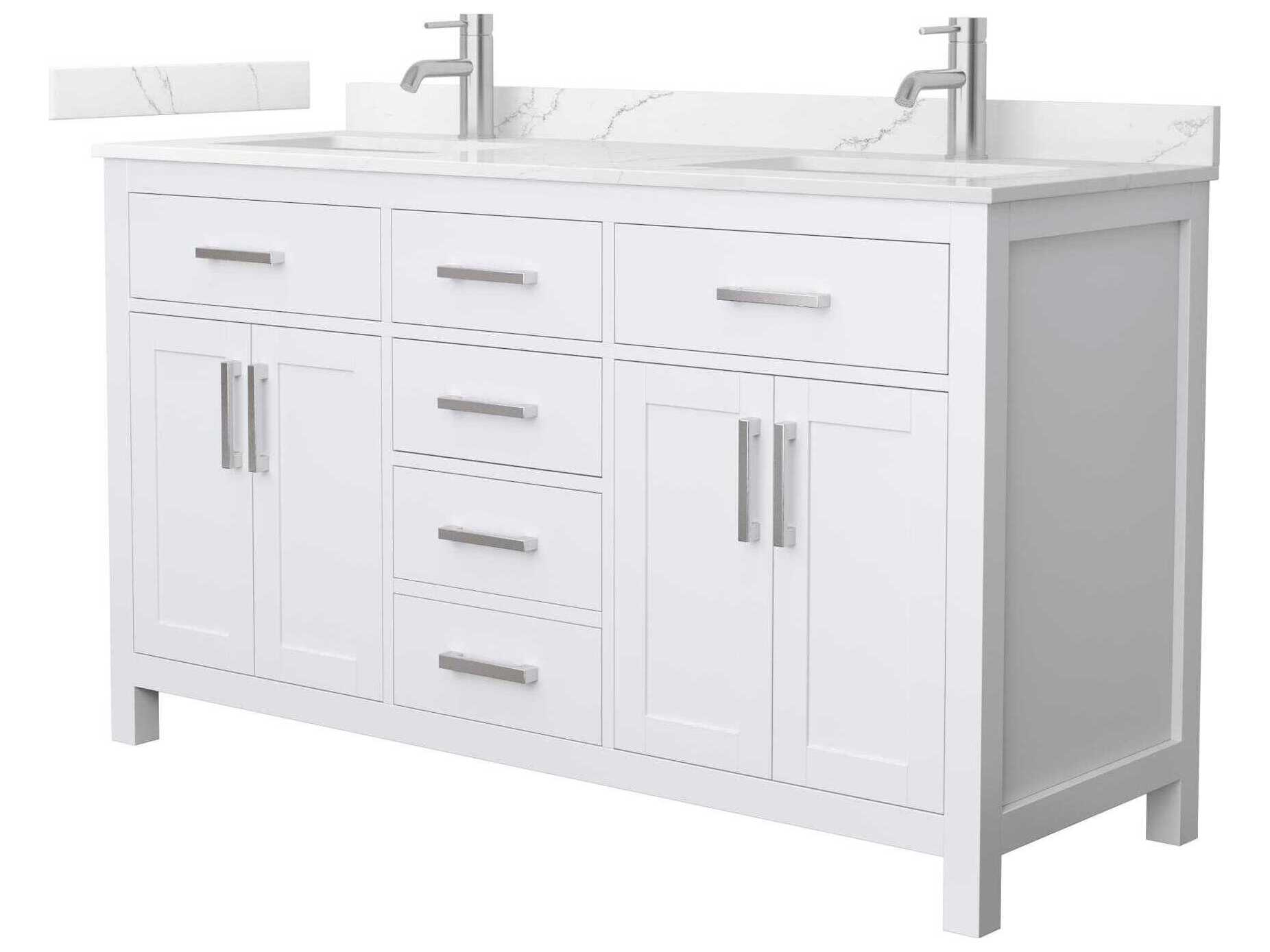 Wyndham Collection Beckett 60" White Vanity