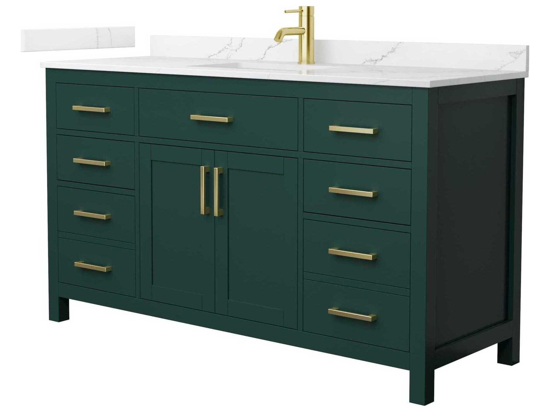 Wyndham Collection Beckett 60" Green Vanity