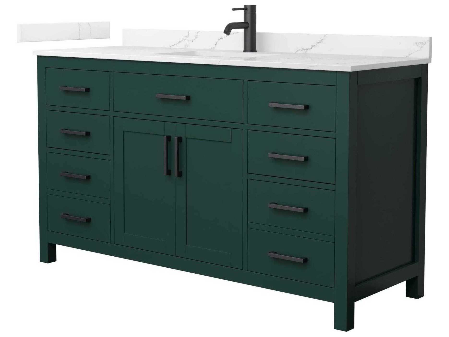 Wyndham Collection Beckett 60" Green Vanity