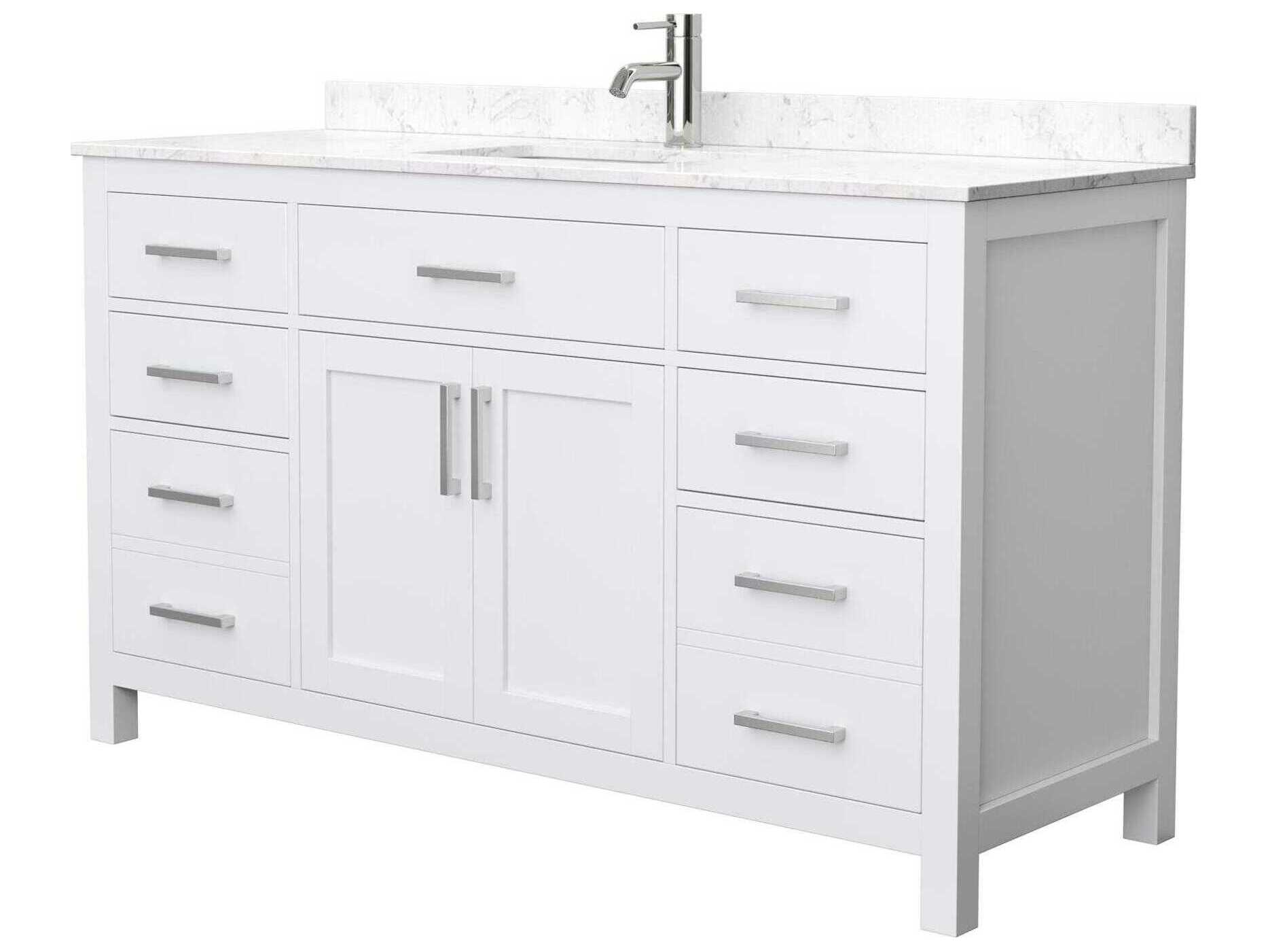 Wyndham Collection Beckett 60" White Vanity