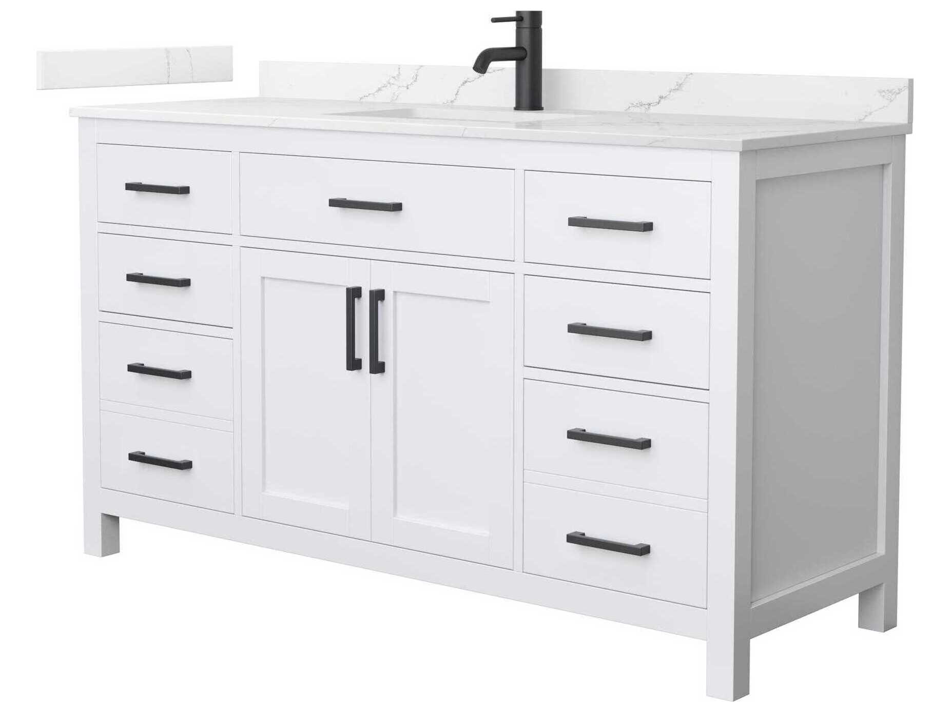 Wyndham Collection Beckett 60" White Vanity