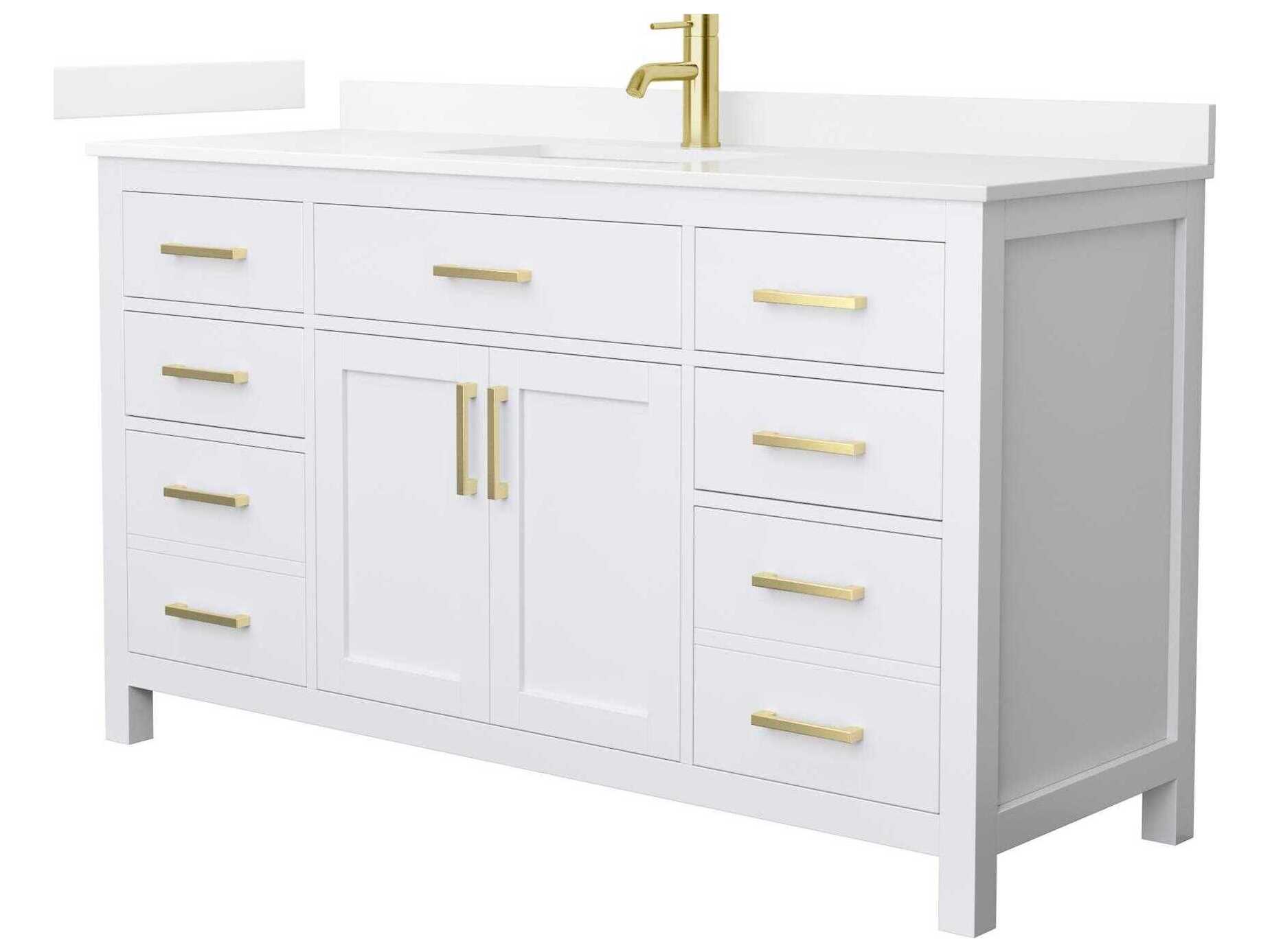 Wyndham Collection Beckett 60" White Vanity