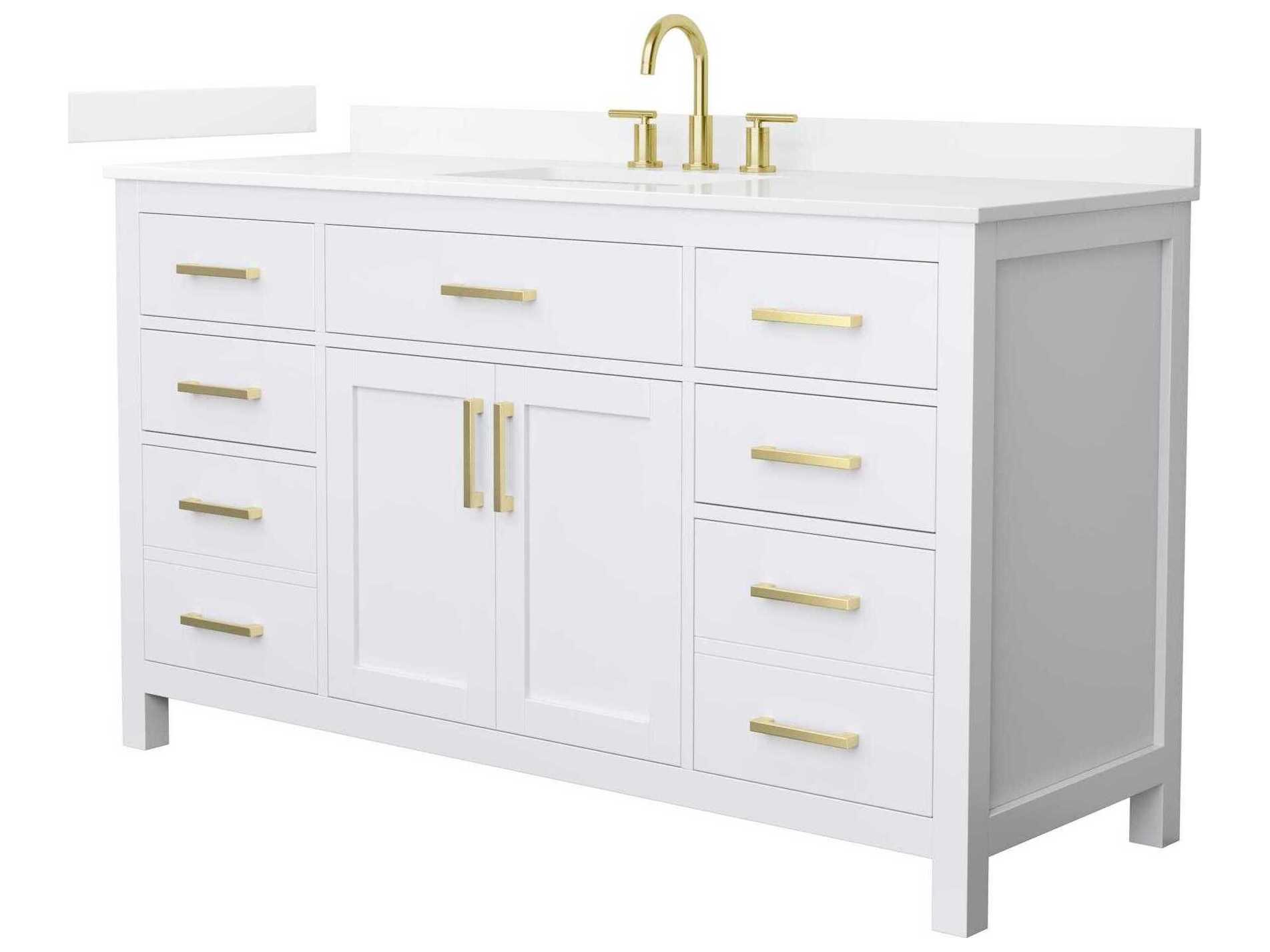 Wyndham Collection Beckett 60" White Vanity