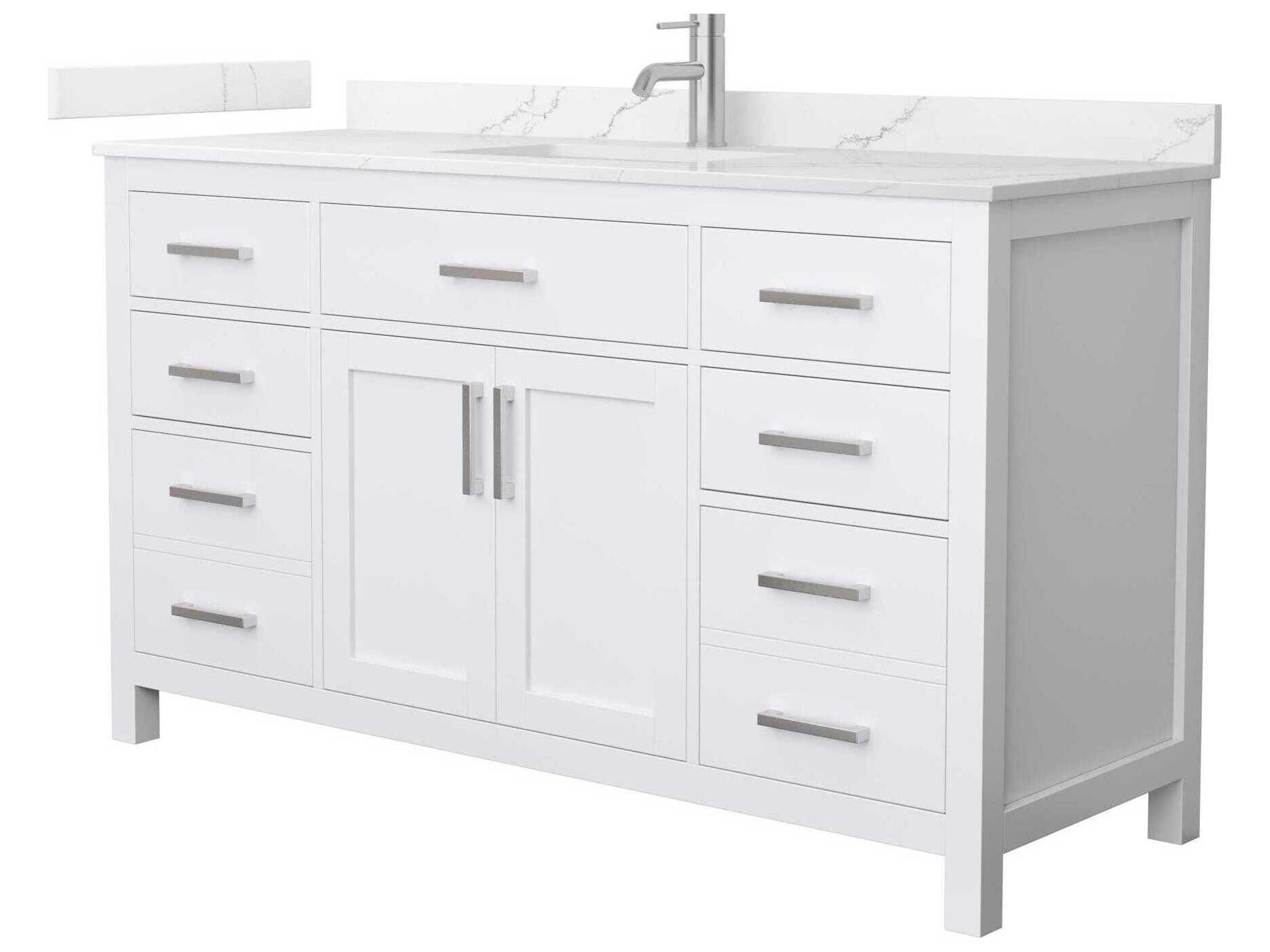 Wyndham Collection Beckett 60" White Vanity