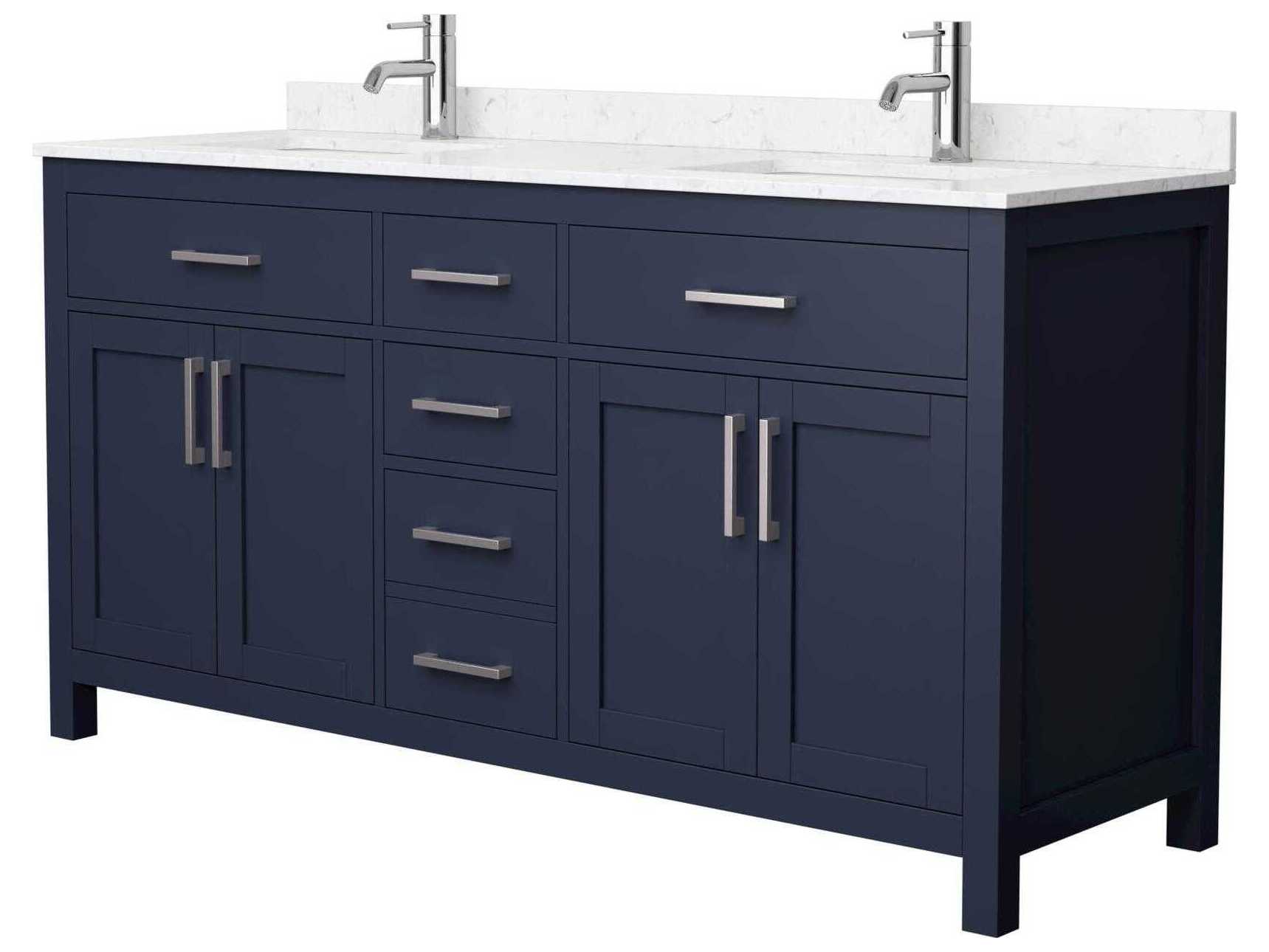 Wyndham Collection Beckett 66" Dark Blue Vanity