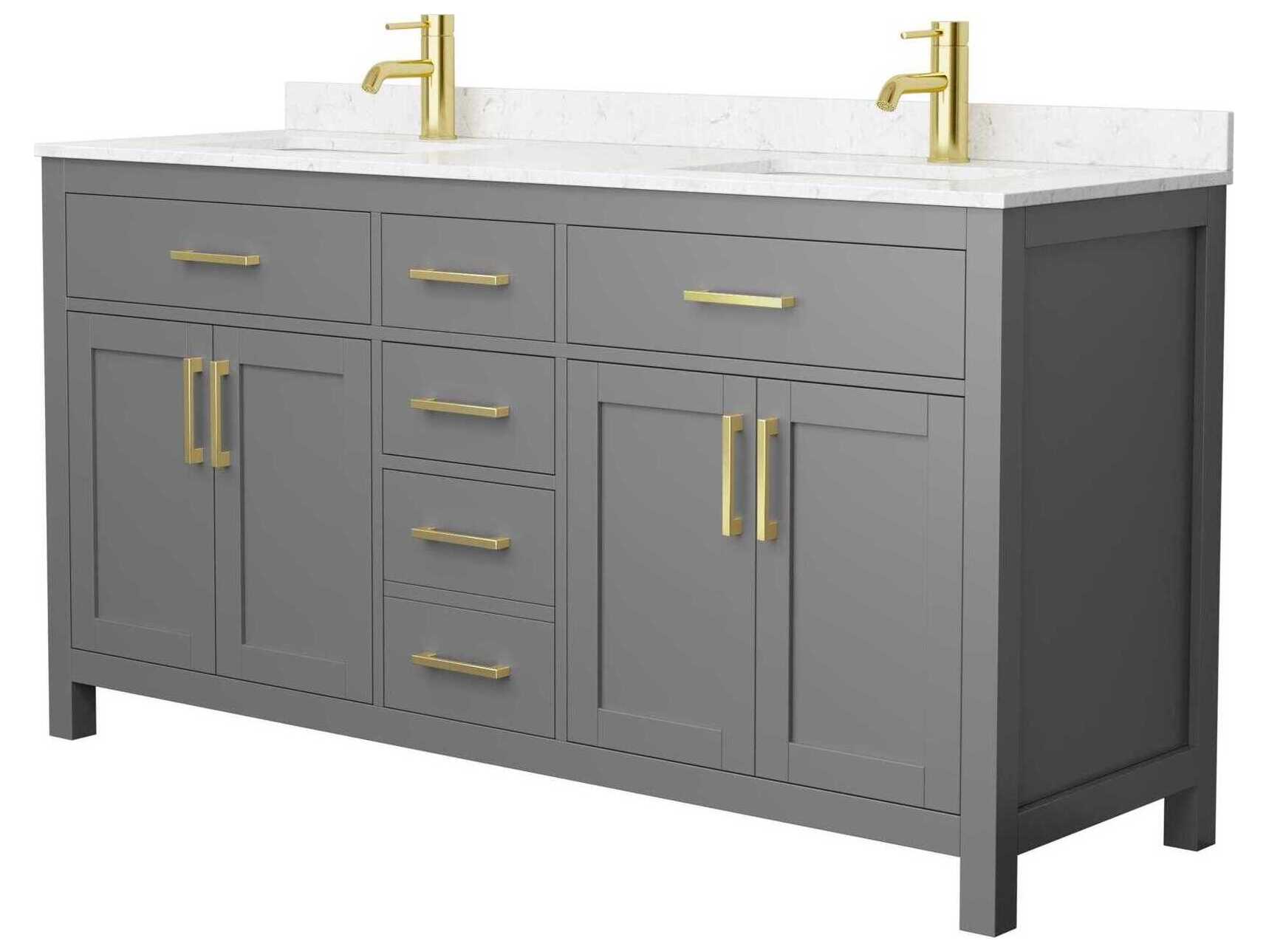 Wyndham Collection Beckett 66" Dark Gray Vanity