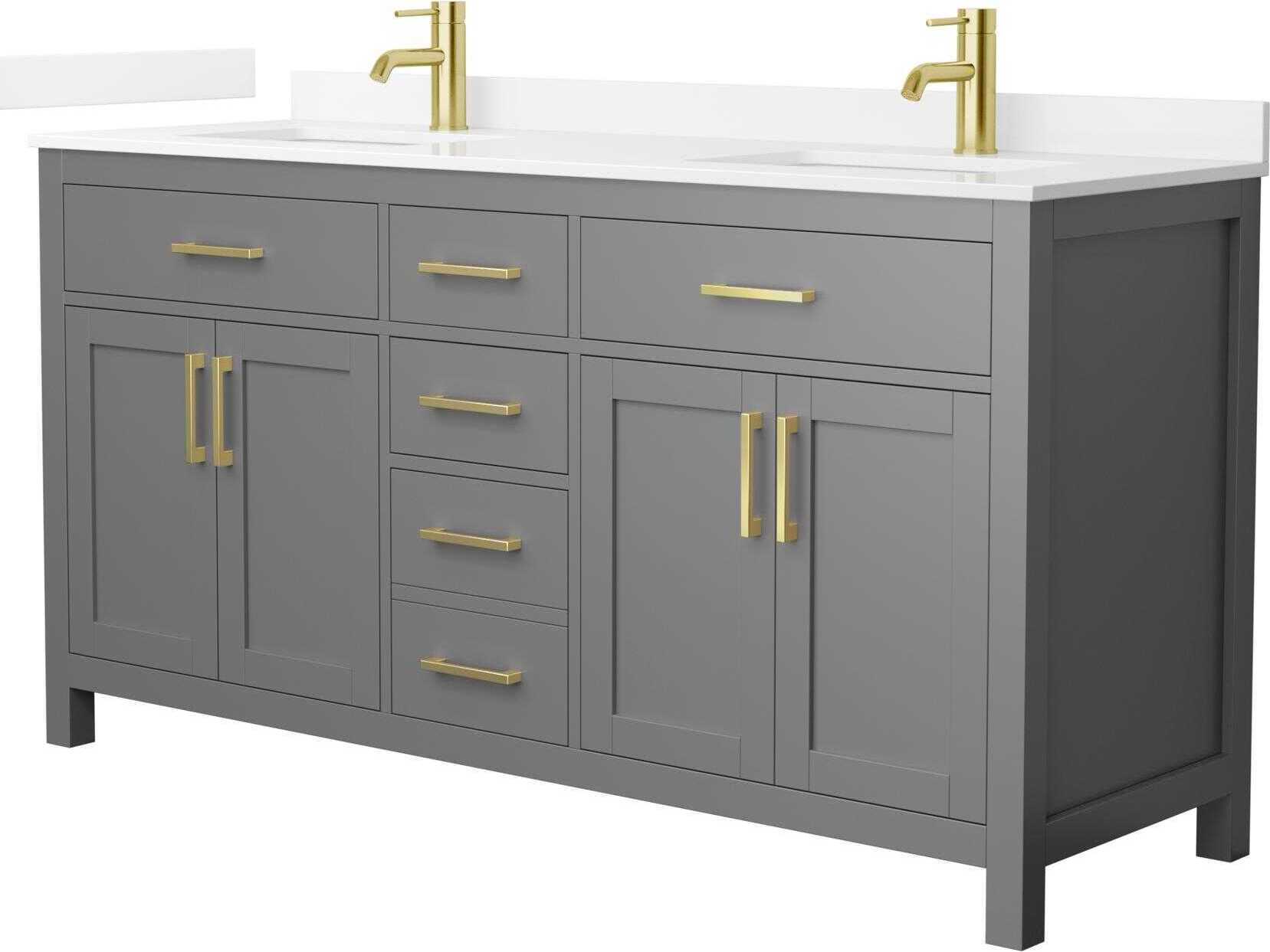 Wyndham Collection Beckett 66" Dark Gray Vanity