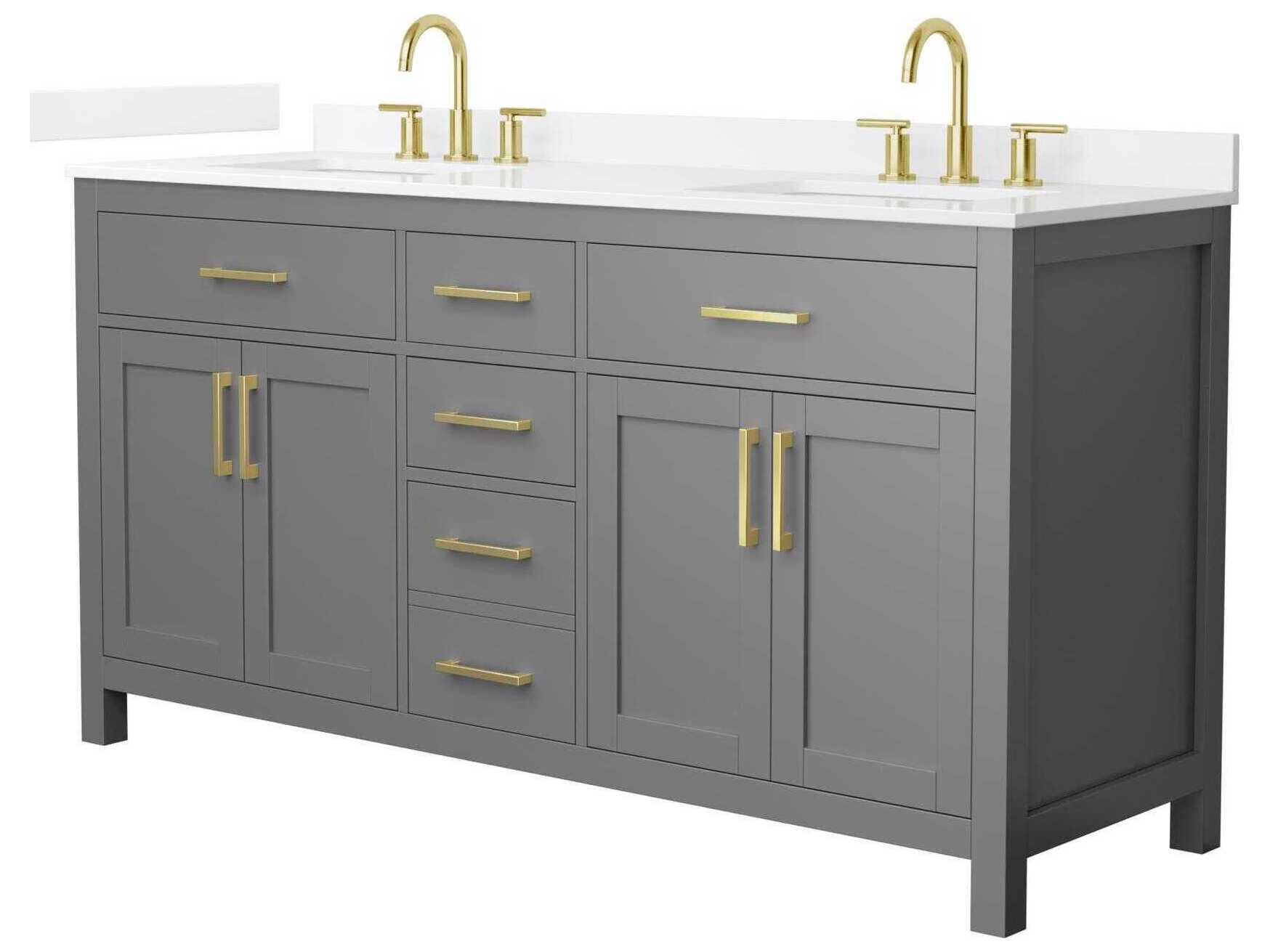 Wyndham Collection Beckett 66" Dark Gray Vanity