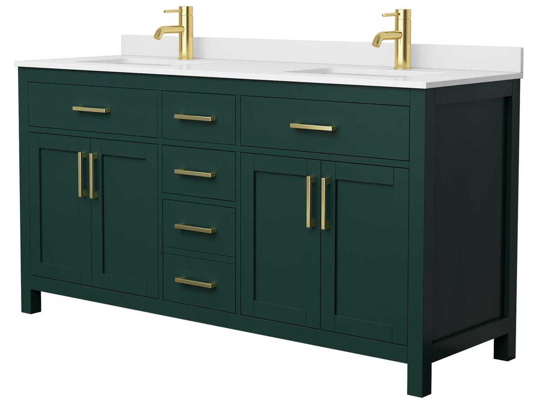 Wyndham Collection Beckett 66" Green Vanity