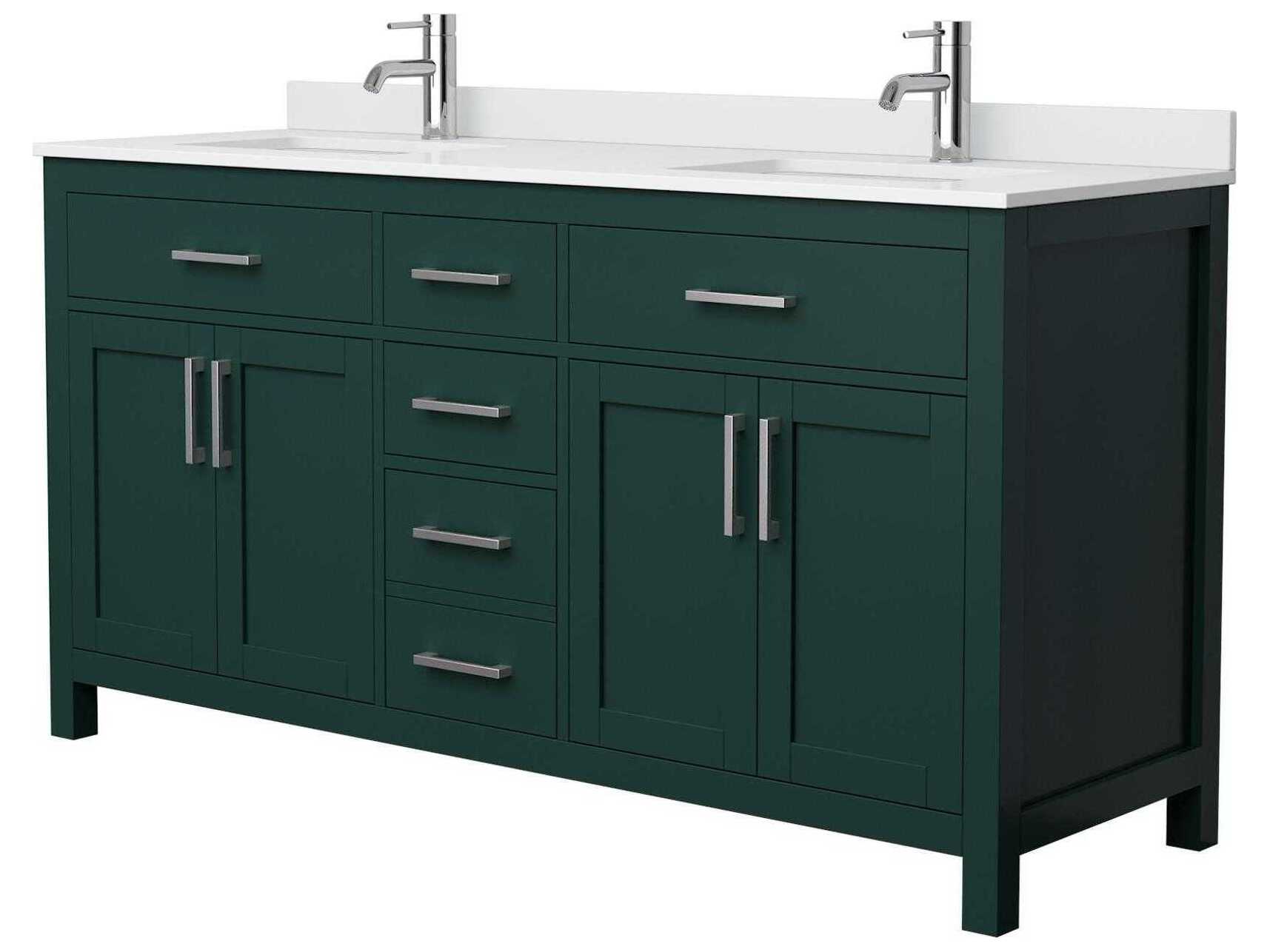 Wyndham Collection Beckett 66" Green Vanity