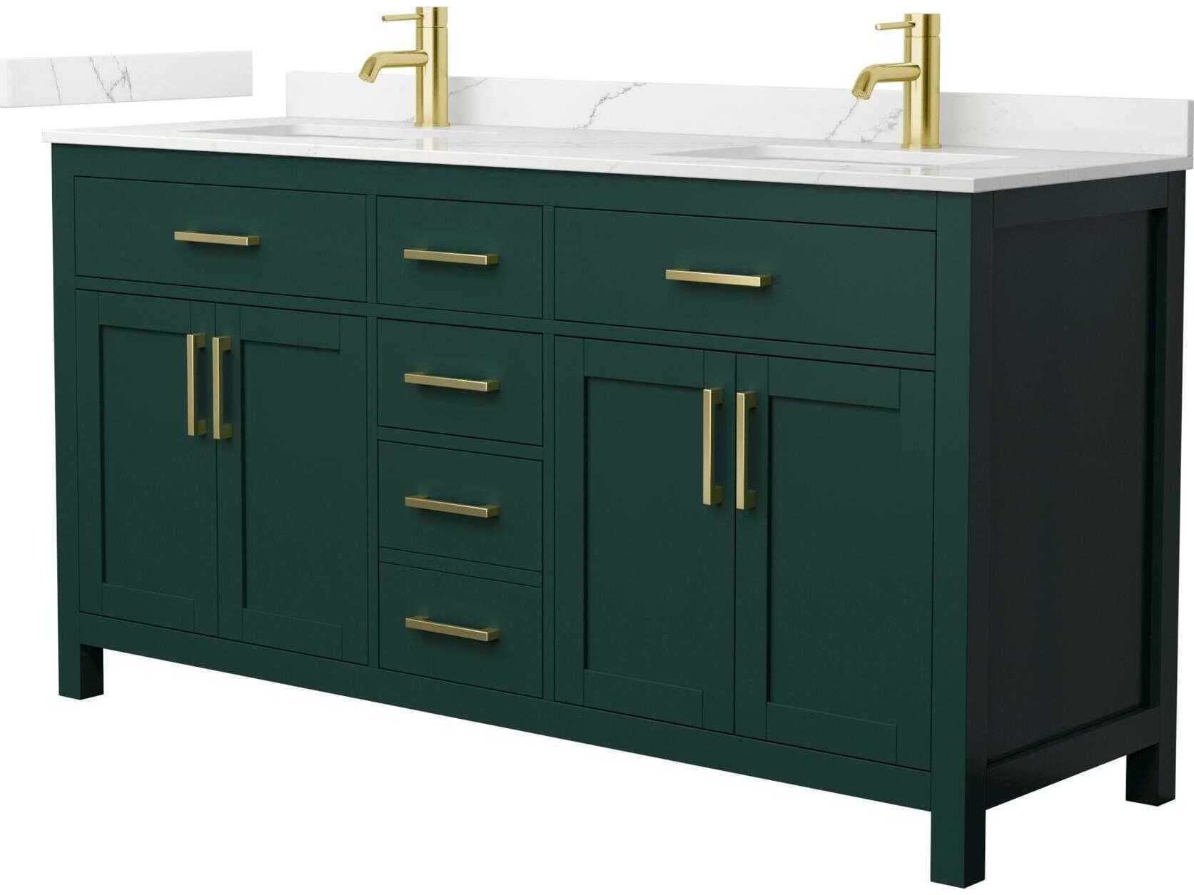 Wyndham Collection Beckett 66" Green Vanity