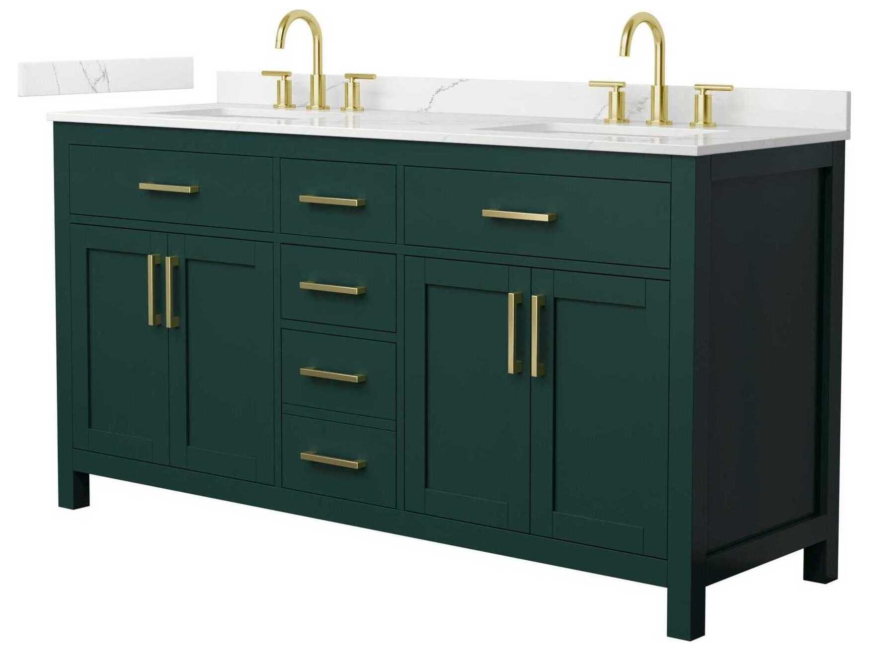 Wyndham Collection Beckett 66" Green Vanity