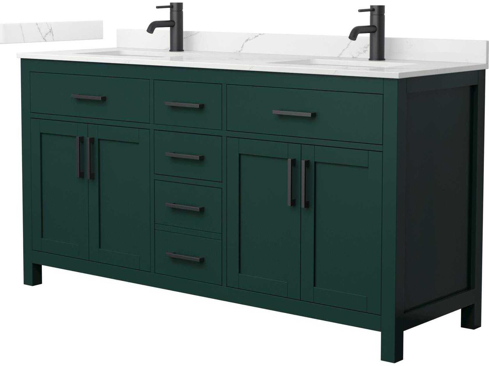 Wyndham Collection Beckett 66" Green Vanity