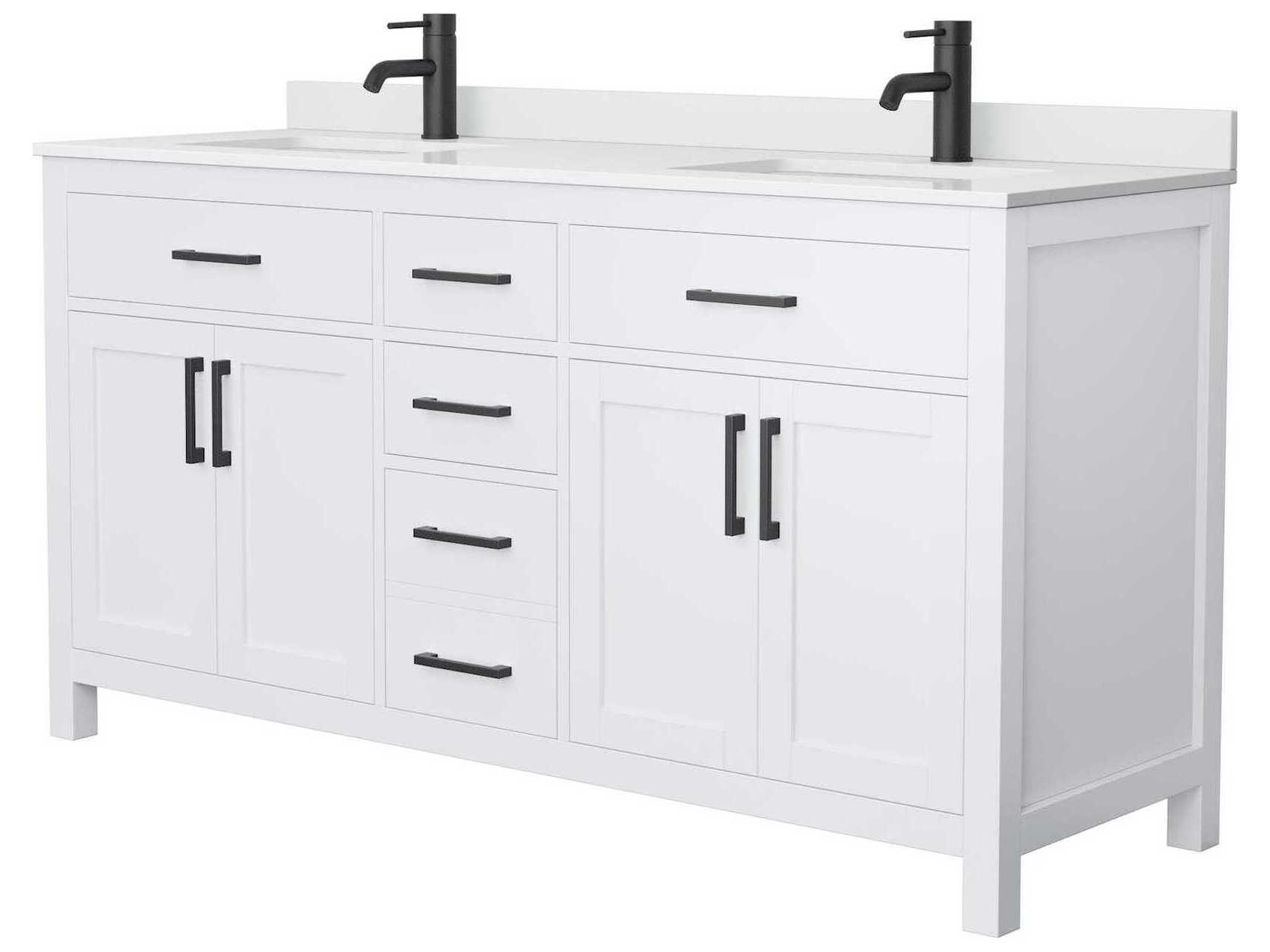 Wyndham Collection Beckett 66" White Vanity