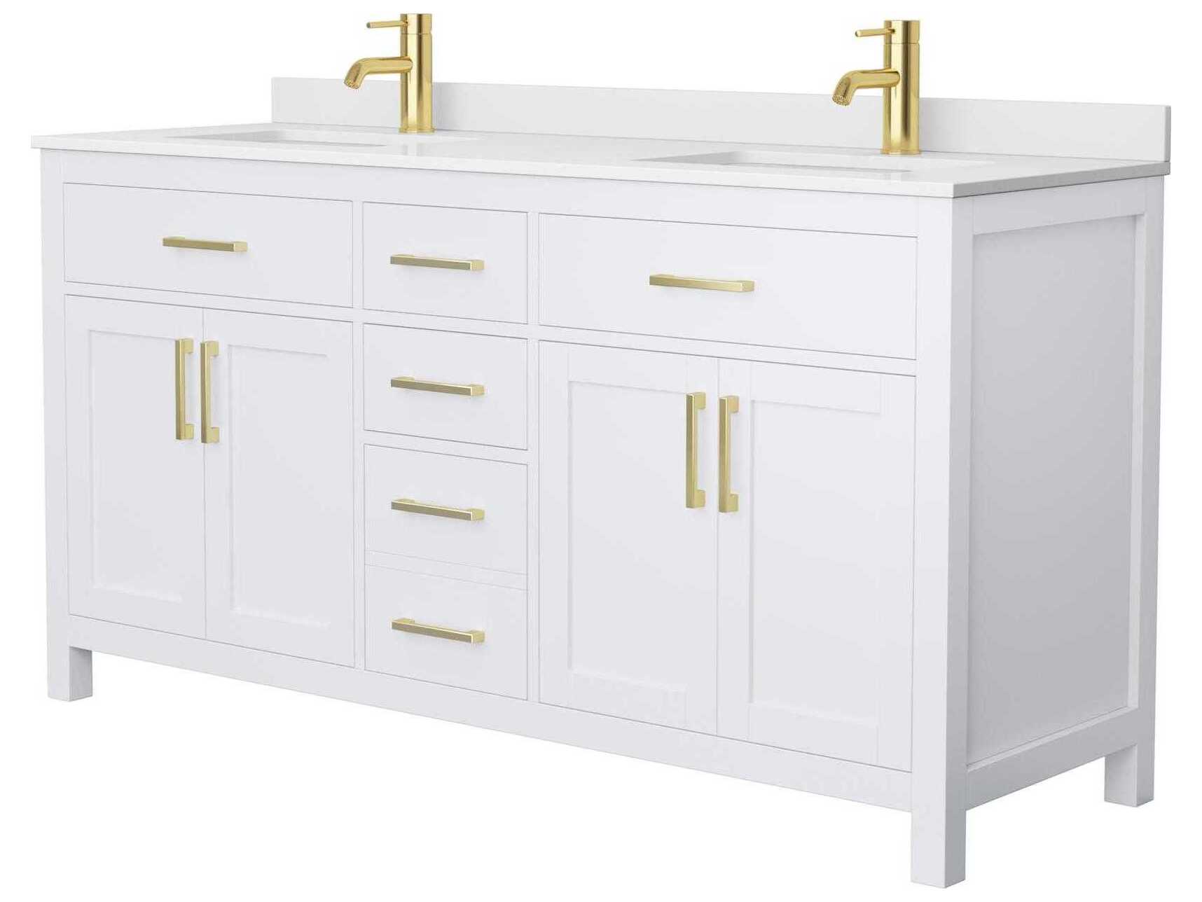 Wyndham Collection Beckett 66" White Vanity