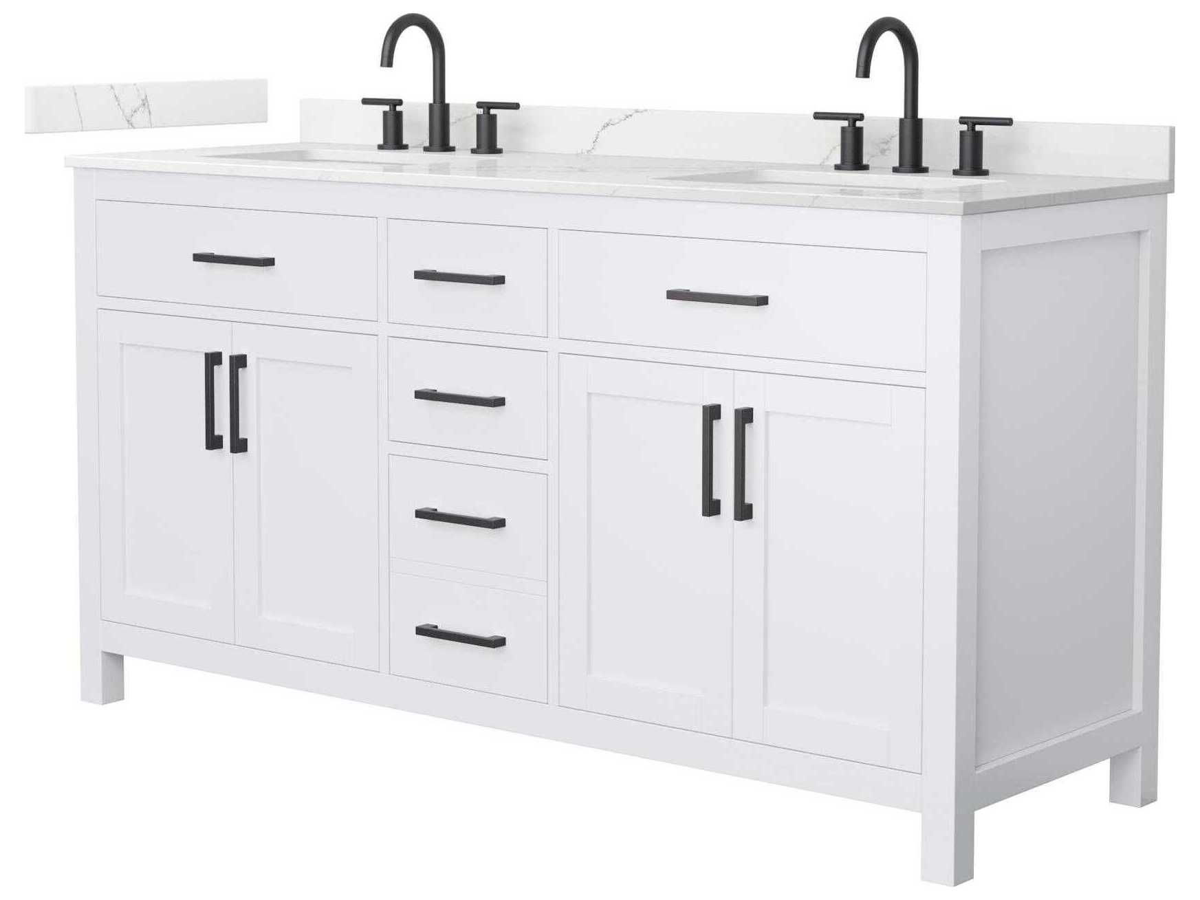 Wyndham Collection Beckett 66" White Vanity