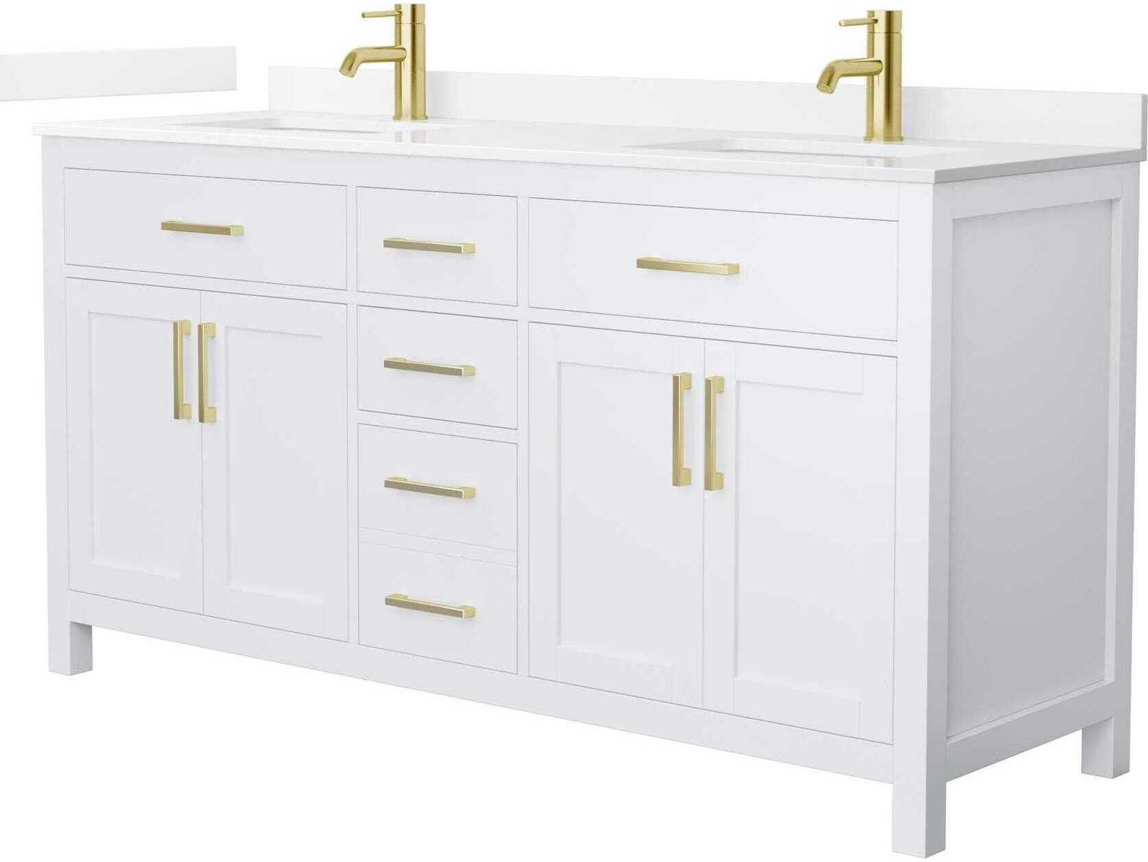 Wyndham Collection Beckett 66" White Vanity