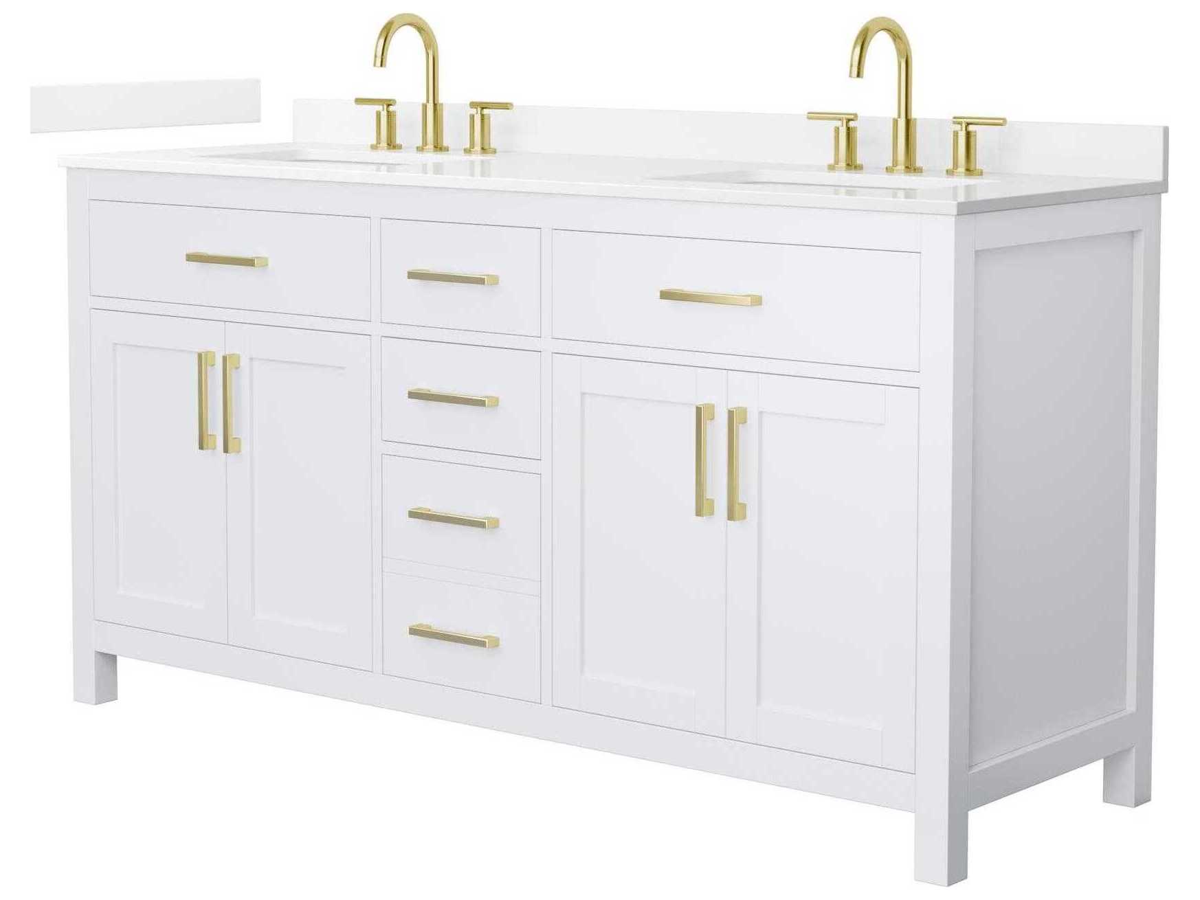Wyndham Collection Beckett 66" White Vanity