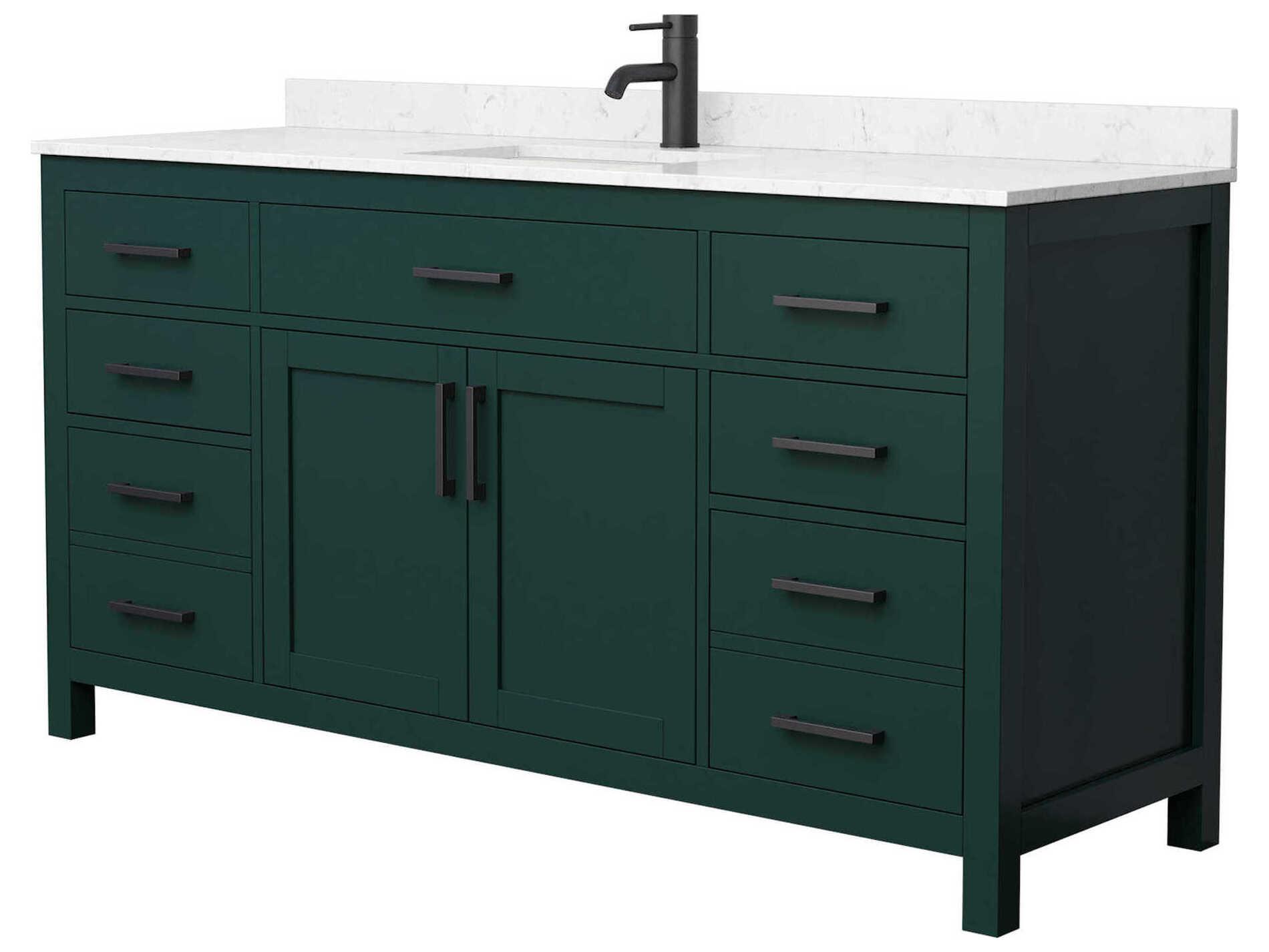 Wyndham Collection Beckett 66" Green Vanity