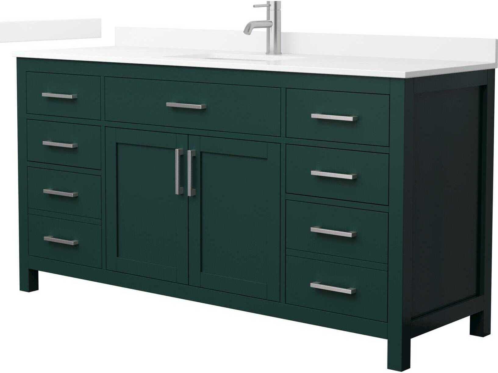 Wyndham Collection Beckett 66" Green Vanity