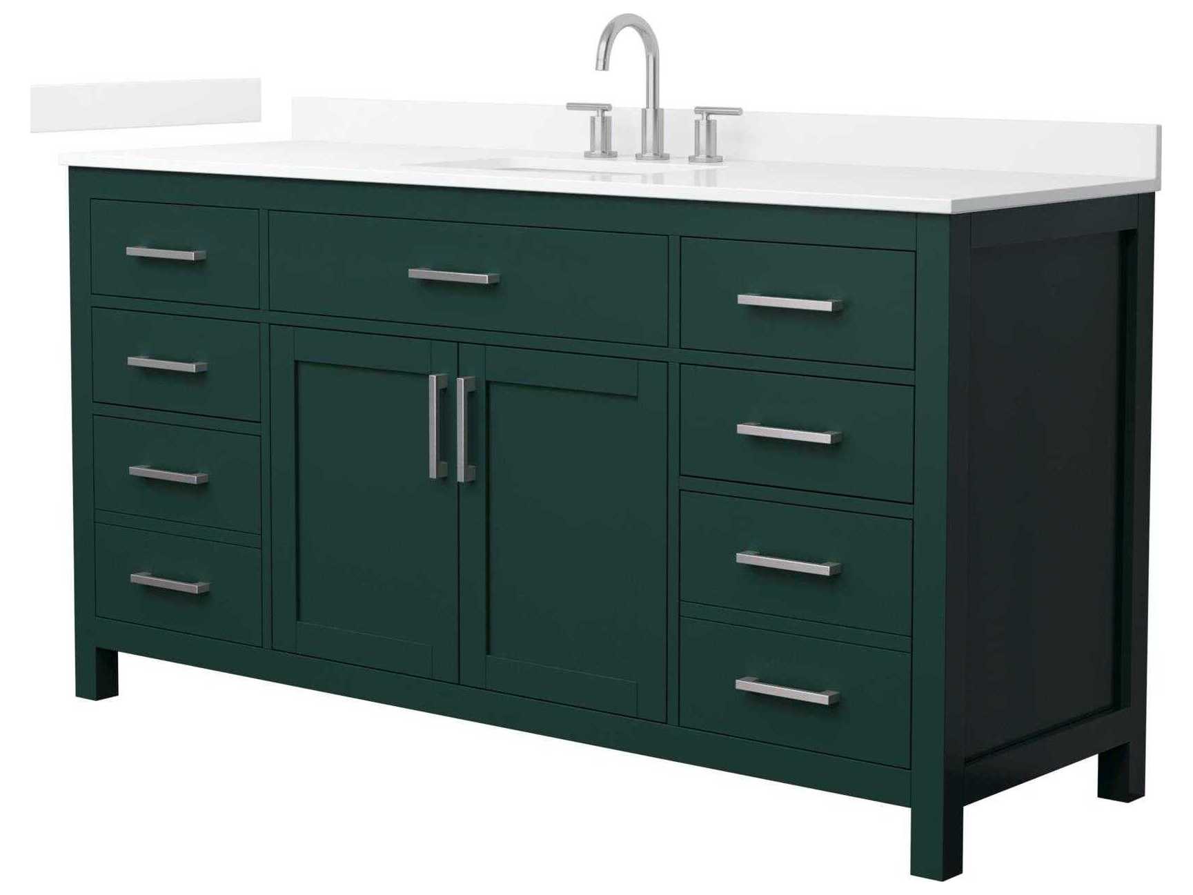 Wyndham Collection Beckett 66" Green Vanity