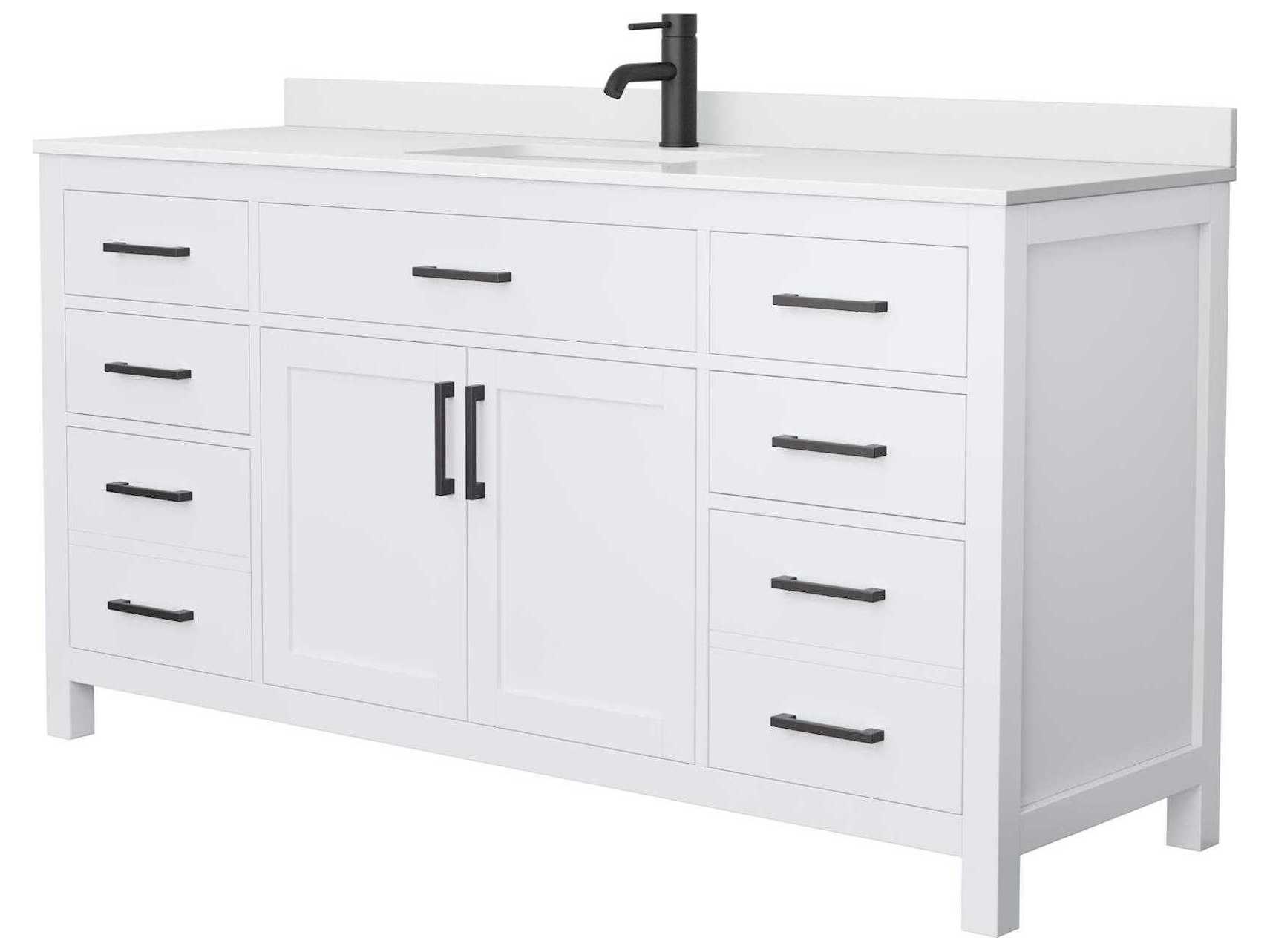 Wyndham Collection Beckett 66" White Vanity