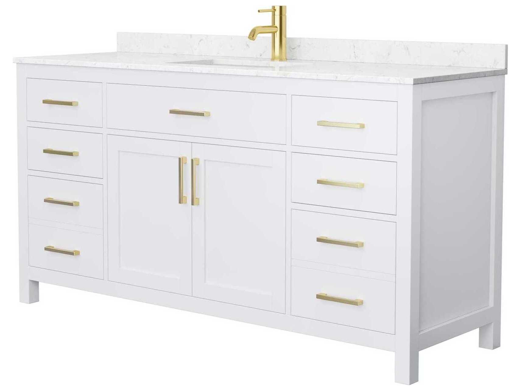 Wyndham Collection Beckett 66" White Vanity