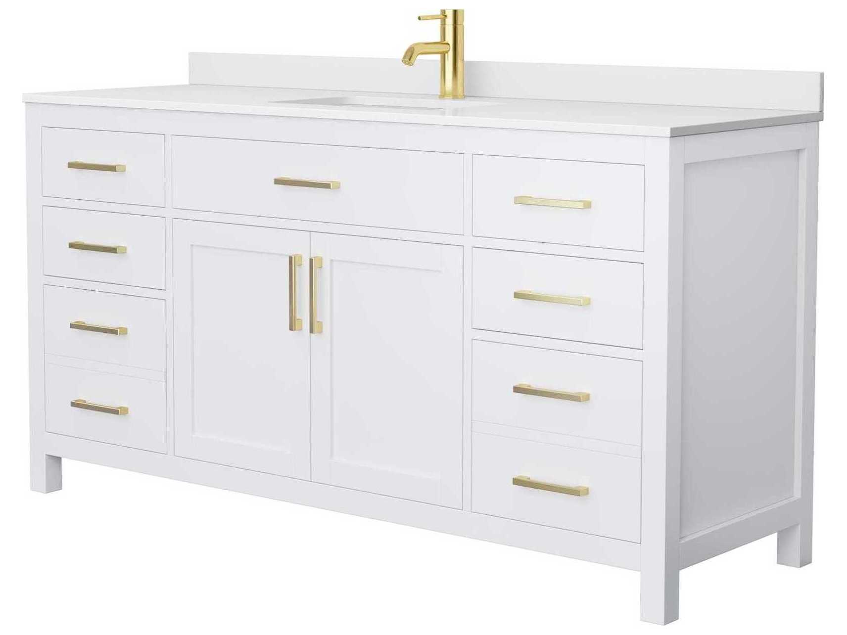 Wyndham Collection Beckett 66" White Vanity