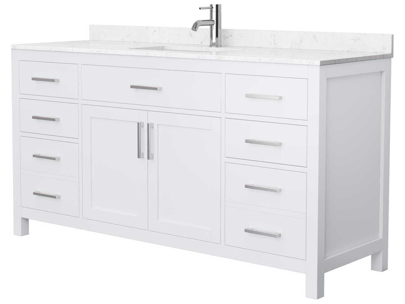 Wyndham Collection Beckett 66" White Vanity